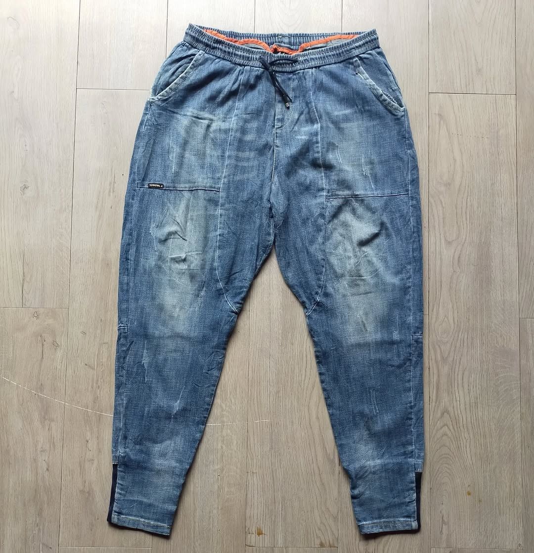BEIGE JOGER DENIM PANT