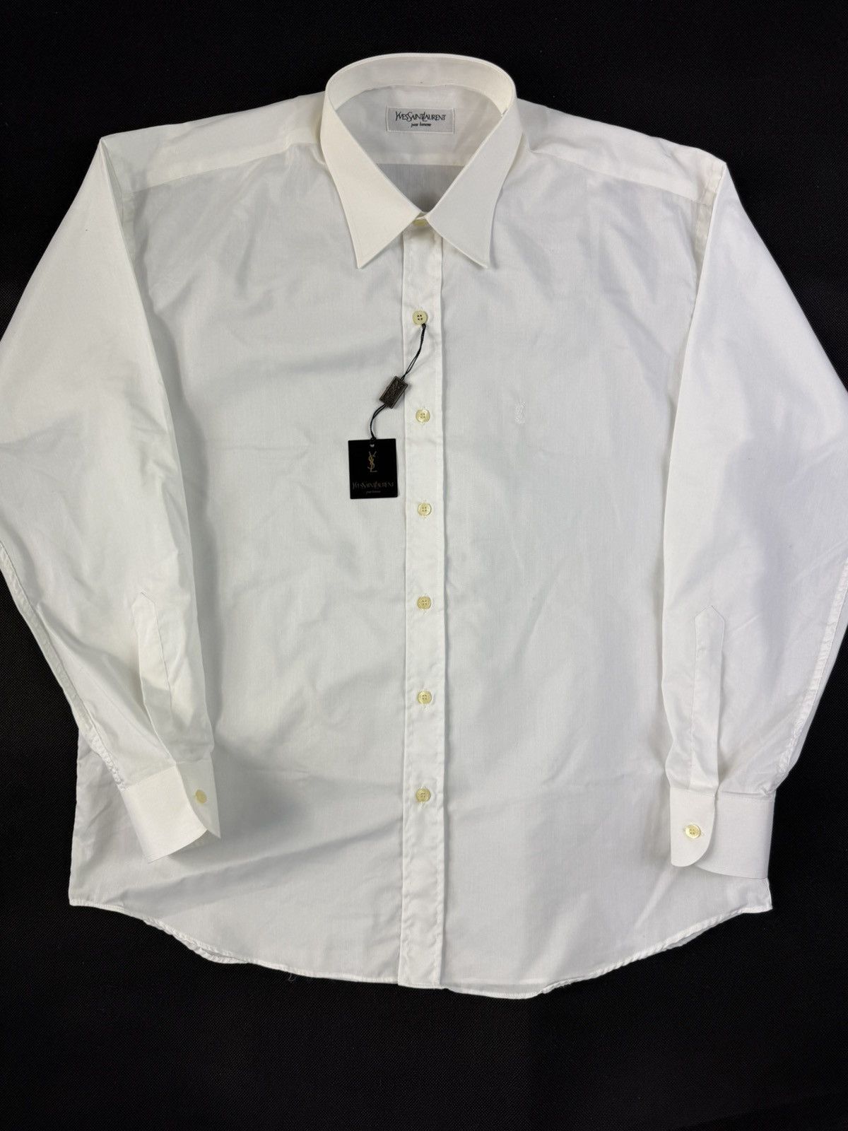 Yves Saint Laurent Yves Saint Laurent Shirt New With Tags White Small Logo Size US XL / EU 56 / 4 - 2 Thumbnail
