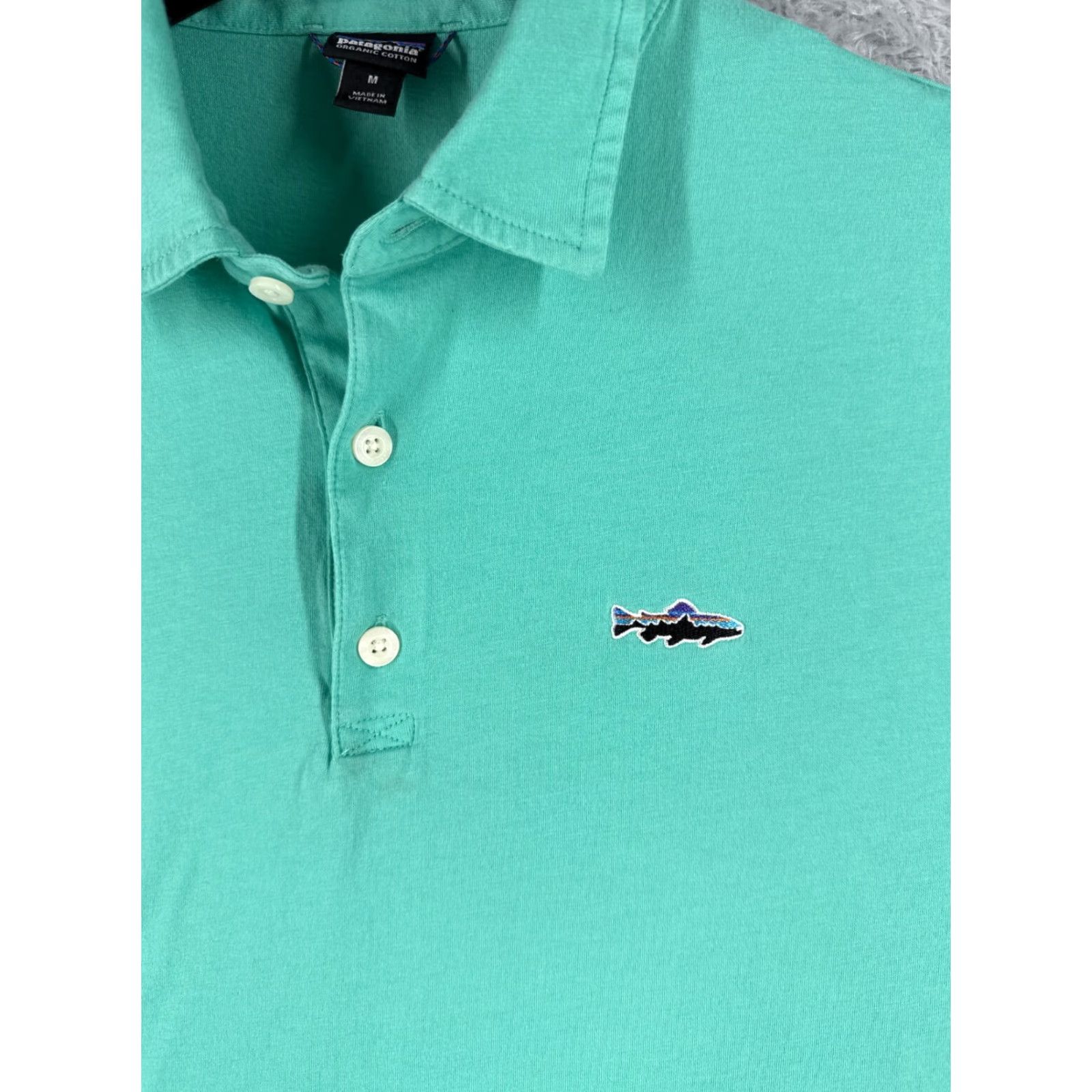 Patagonia Patagonia Polo Shirt Adult Medium Green 100% Cotton Jersey Polo Shirt Regular Fit Short Sleeve Embroidered Logo Size US M / EU 48-50 / 2 - 6 Thumbnail