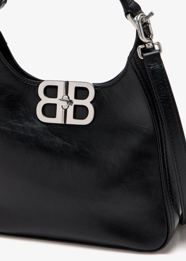 Balenciaga o1mt1gz0325 Size: OS / BB Soft Small Hobo Bag in Black Size ONE SIZE - 2 Thumbnail