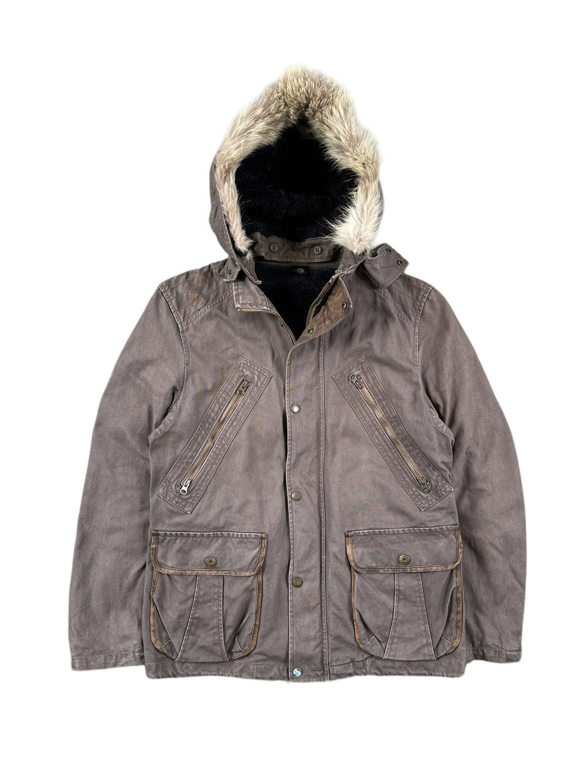 Japanese Brand × PPFM 2000 PPFM Fur Combat Parka Jacket Size US L / EU 52-54 / 3 - 2 Thumbnail