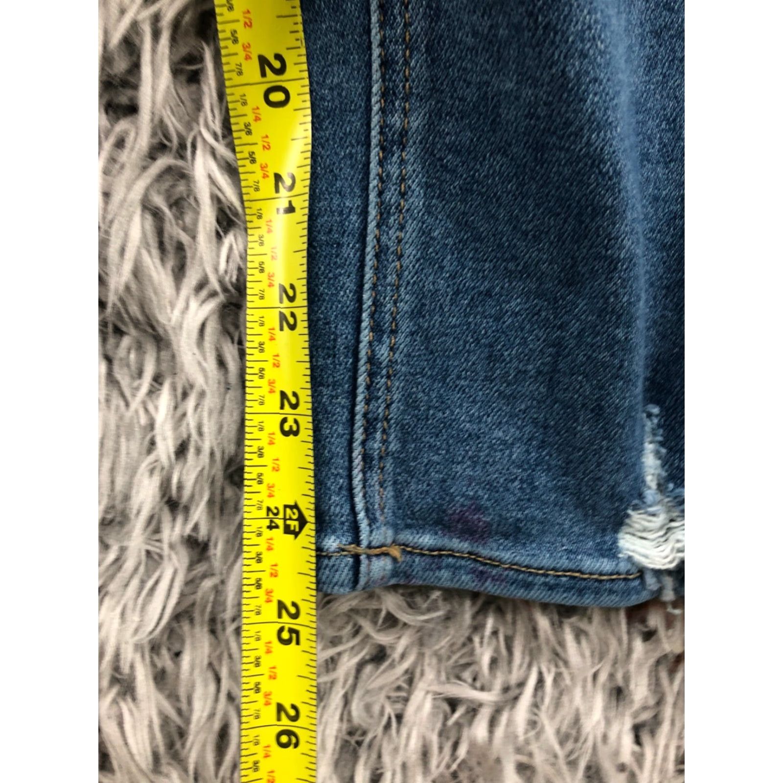 Vintage JUST BLACK Jeans Size 26 Womens Medium Wash Blue Regular Fit 5-Pocket Denim Straight Look Jeans Mens Womens Girls Size 26" / US 2 / IT 38 - 3 Thumbnail