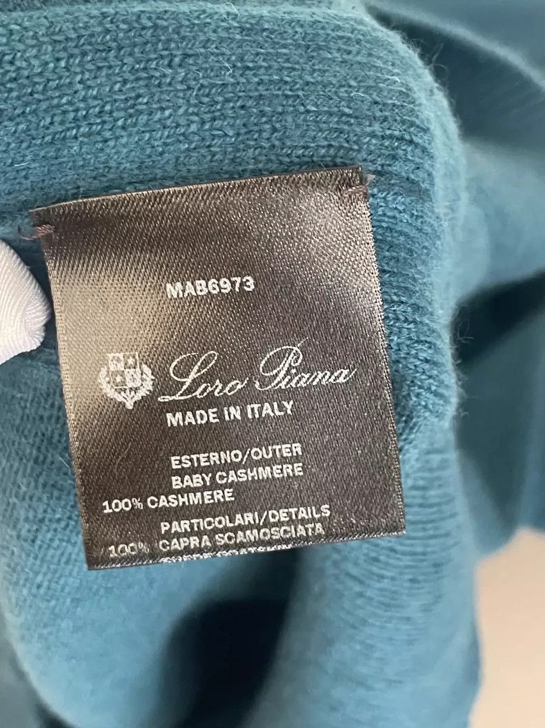 Loro Piana LORO PIANA Blue and green cashmere sweater Size M / US 6-8 / IT 42-44 - 4 Thumbnail