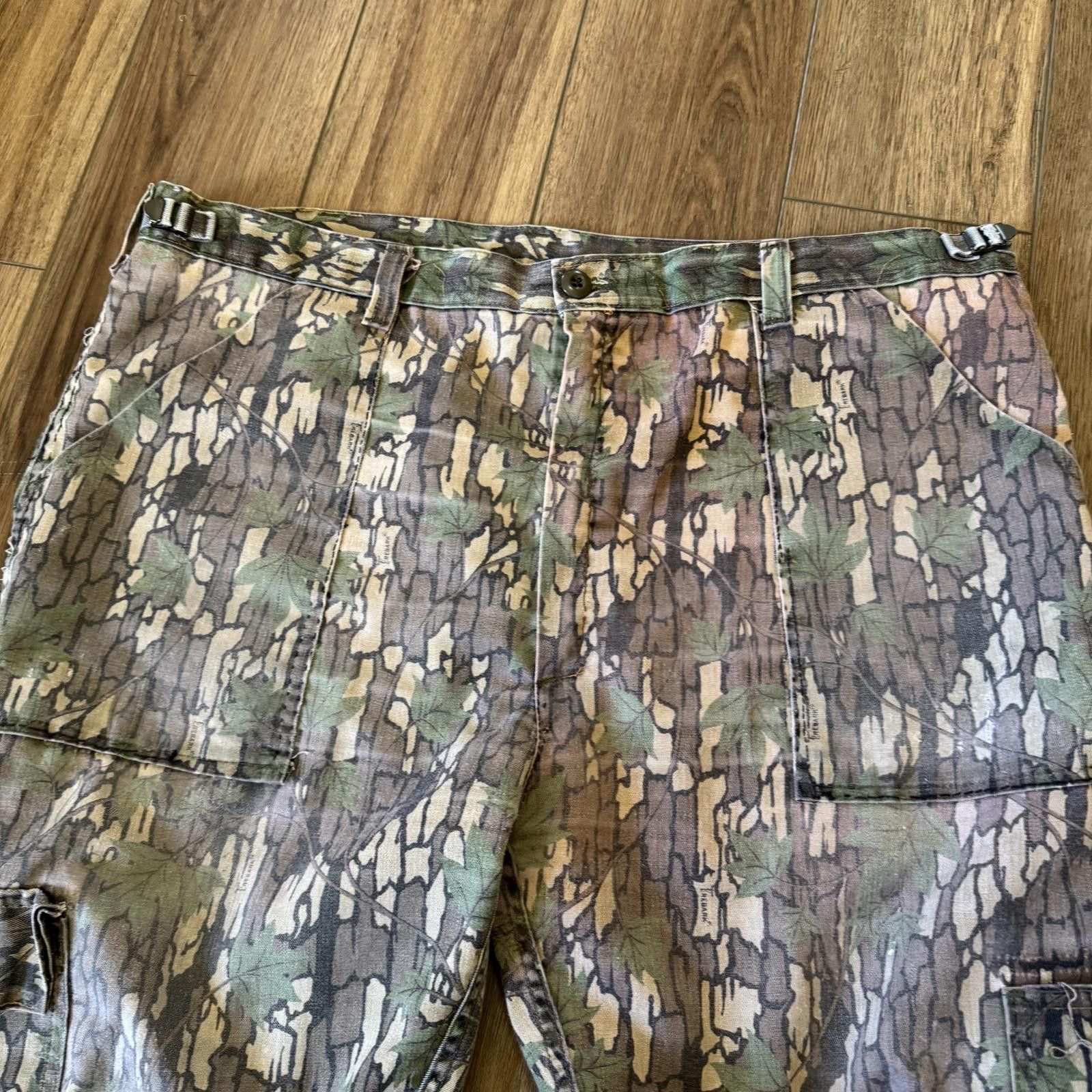 Other Vintage 80s Trebark Camo Pants Cropped Distressed Grunge Size US 36 / EU 52 - 3 Thumbnail