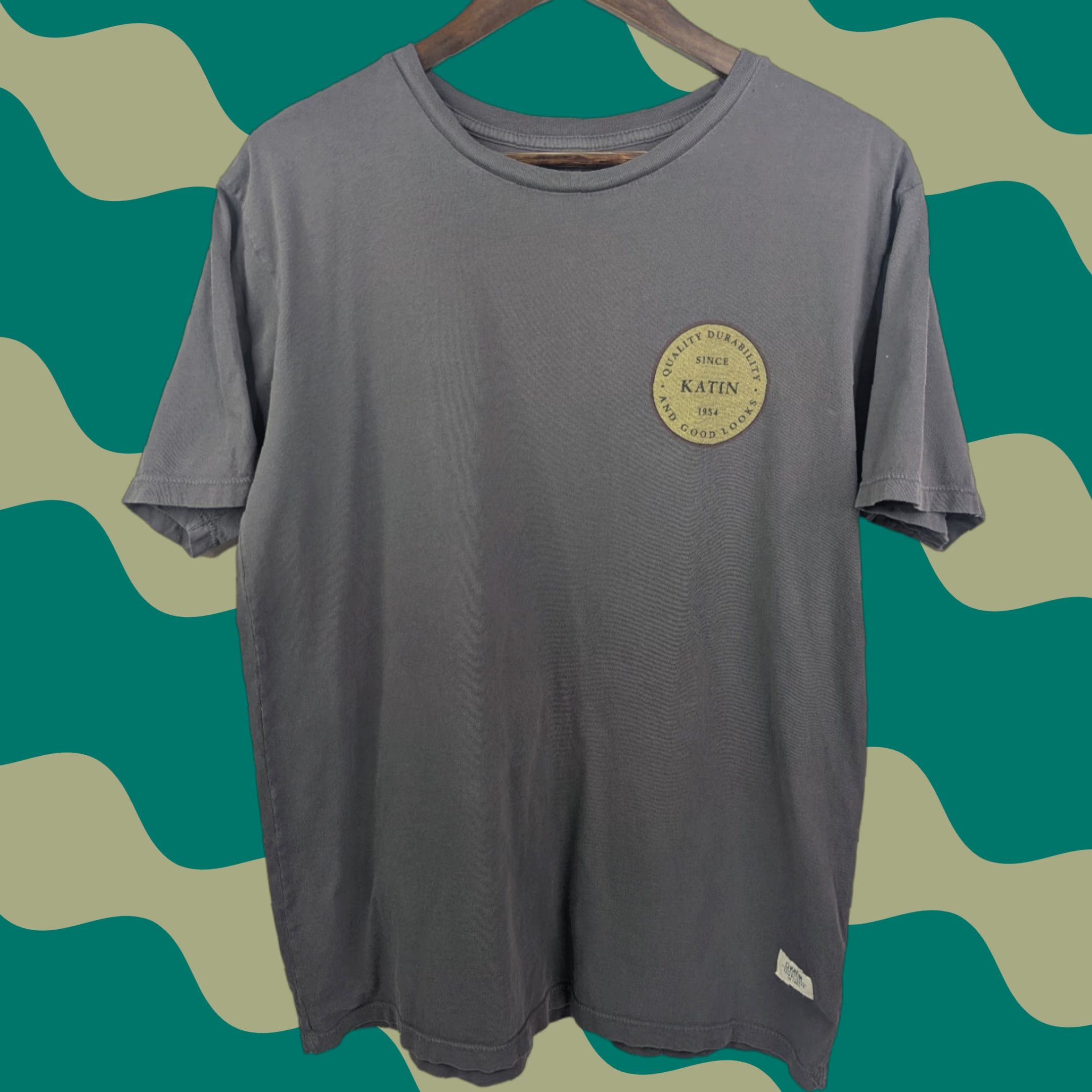 Katin Katin Short Sleeve Gray Graphic T-shirt Size Large Beach Classic Crew Surf Men's T-Shirt Size US L / EU 52-54 / 3 - 1 Thumbnail