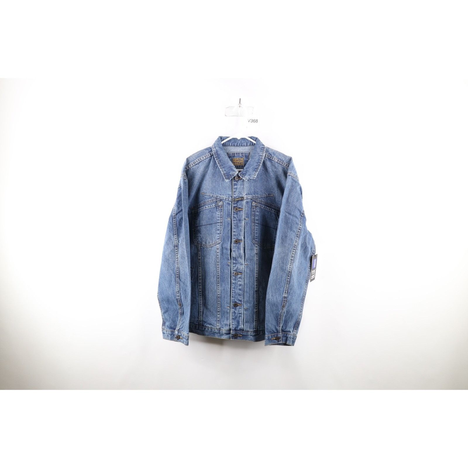 Marithe + Francois Girbaud NOS Vintage 90s Marithe Francois Girbaud Denim Jean Jacket Size US XL / EU 56 / 4 - 1 Thumbnail