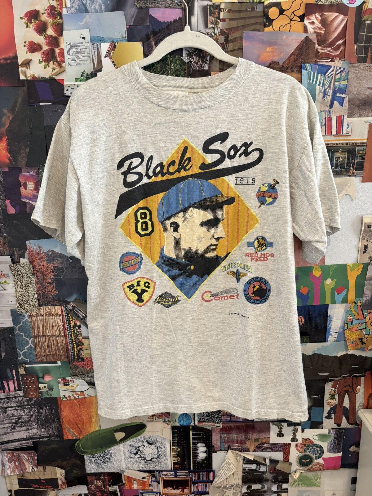 Other Vintage Stanley Desantis Black Sox Graphic Tee Size L Size US L / EU 52-54 / 3 - 1 Thumbnail