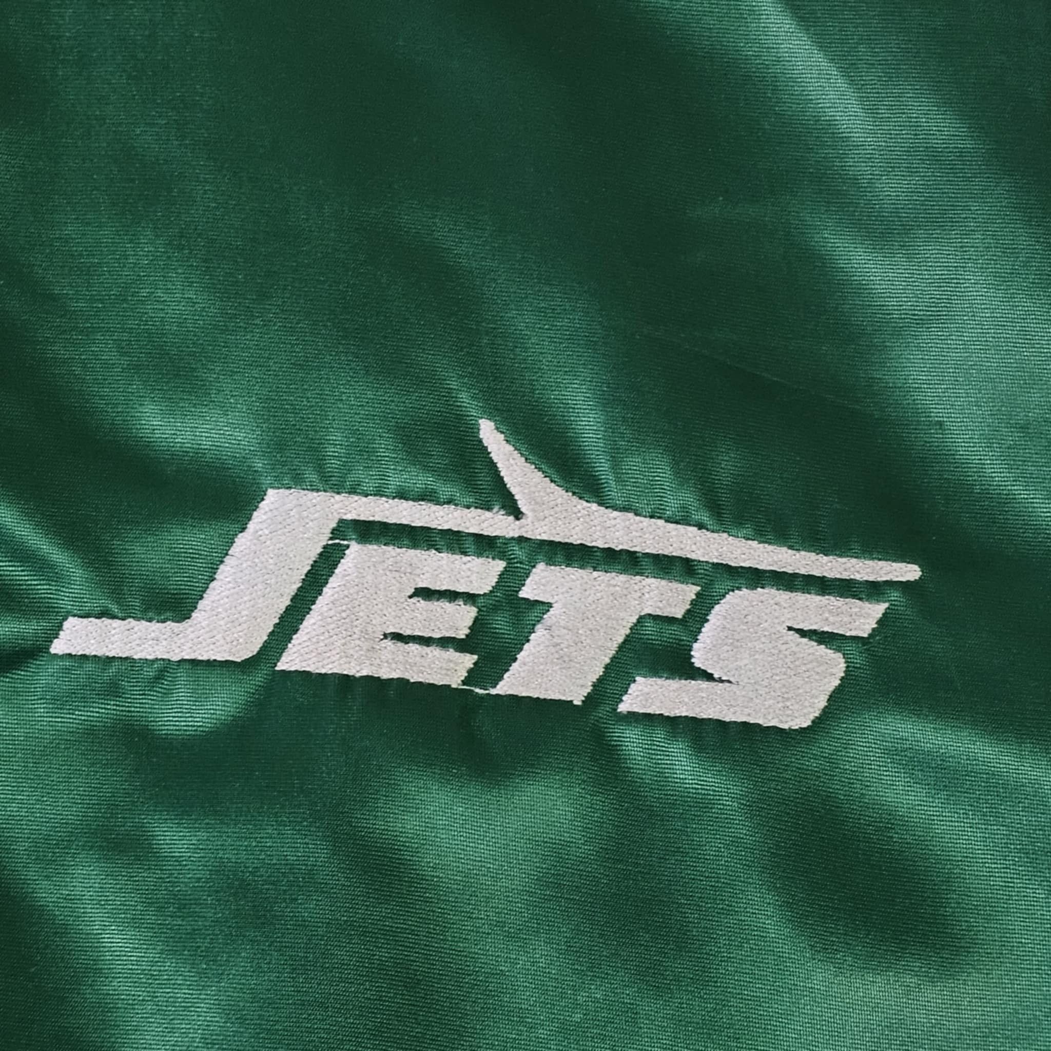 NFL × Starter × Vintage New York Jets Vintage 80s Starter Satin Bomber Jacket Size US L / EU 52-54 / 3 - 4 Thumbnail