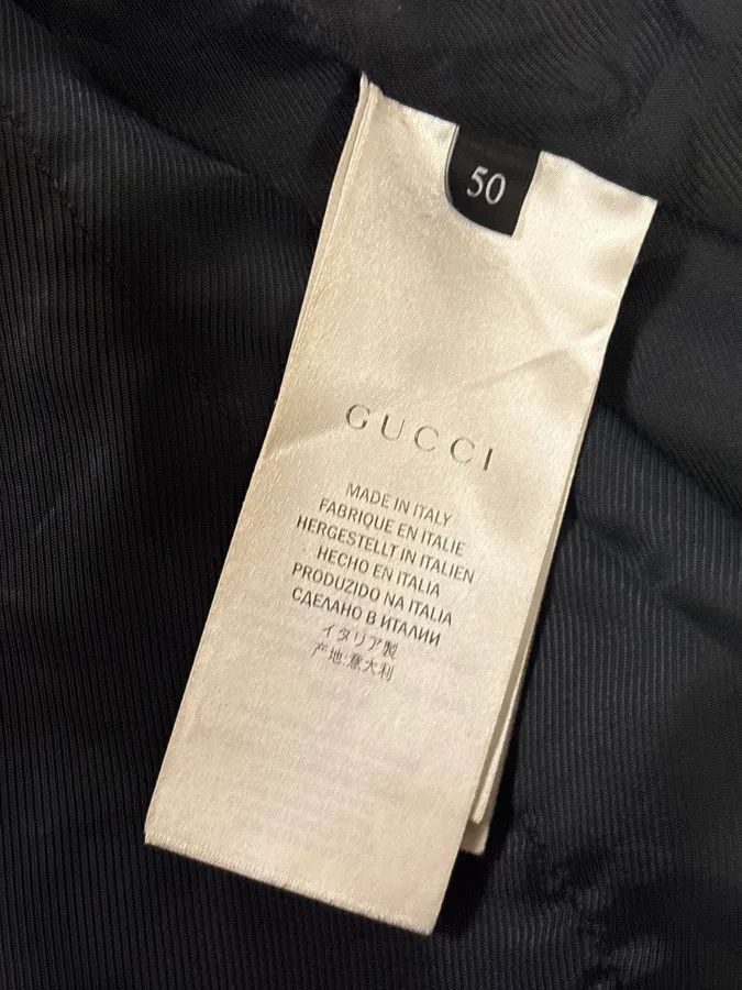 Gucci 2010s Gucci Black Buttoned Officer Leather Jacket by Frida Giannini Size US M / EU 48-50 / 2 - 10 Thumbnail
