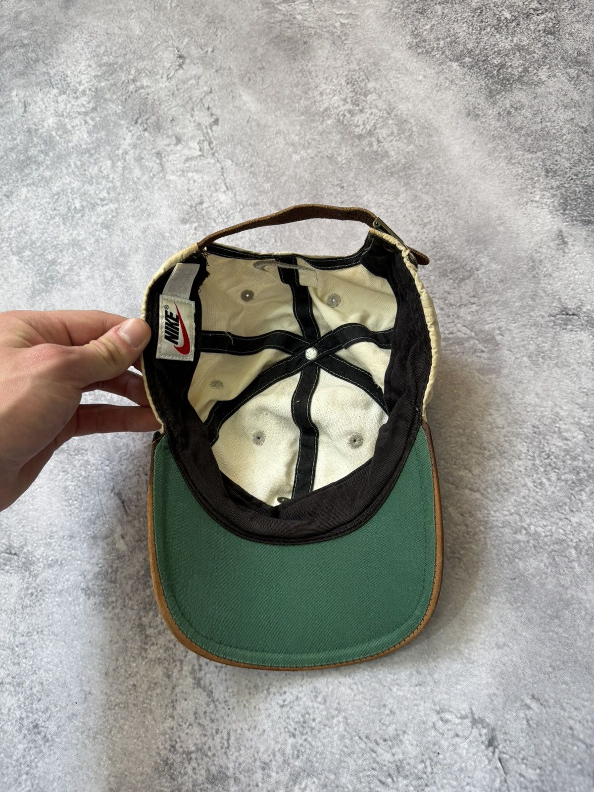 Nike × Vintage Vintage 90s Nike golf cap streetwear style small swoosh Size ONE SIZE - 11 Thumbnail