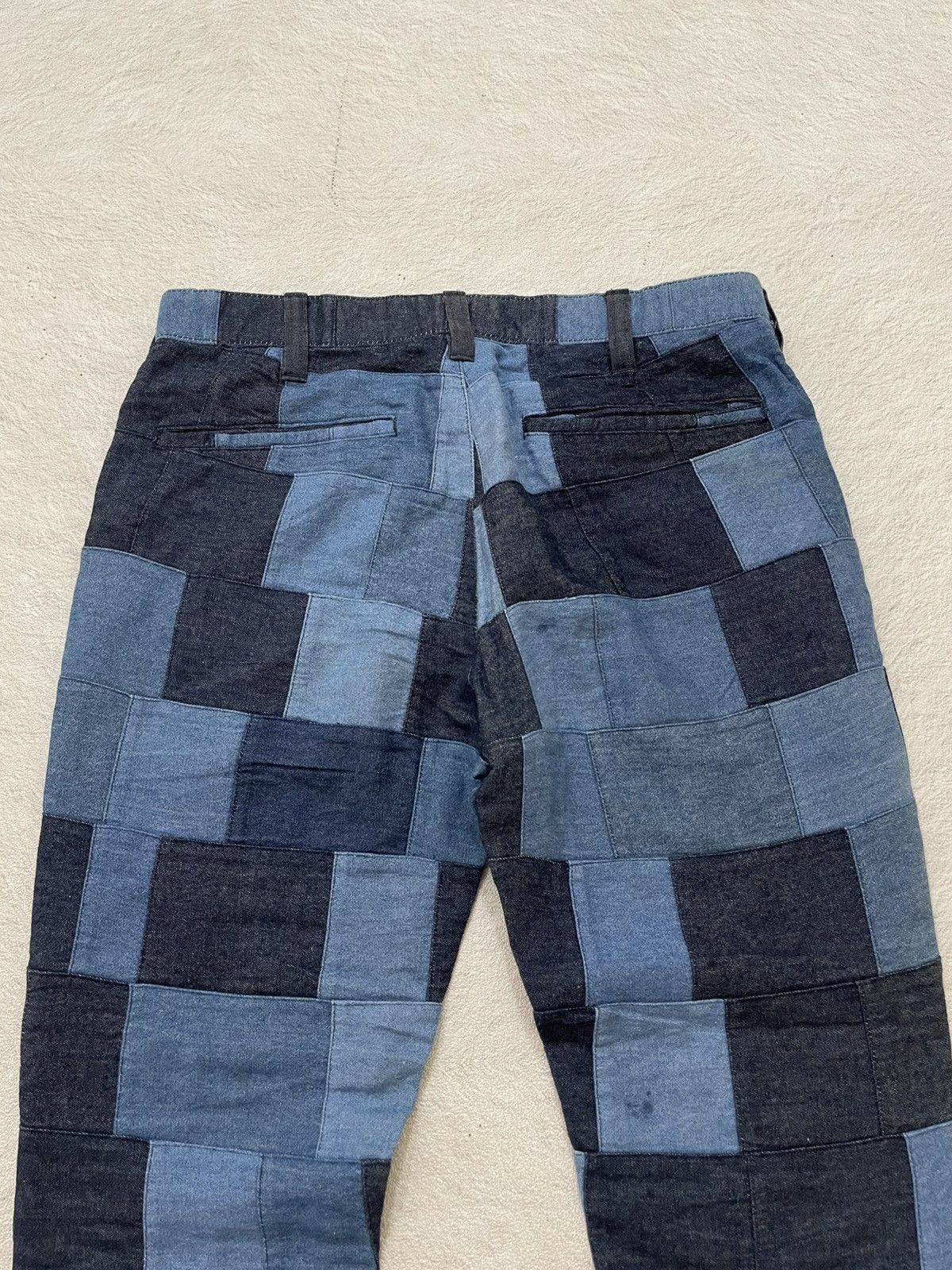 If Six Was Nine 2000s Patchwork Denim Pants Blue Mixed Panel Y2K hysteric Size US 31 - 7 Thumbnail