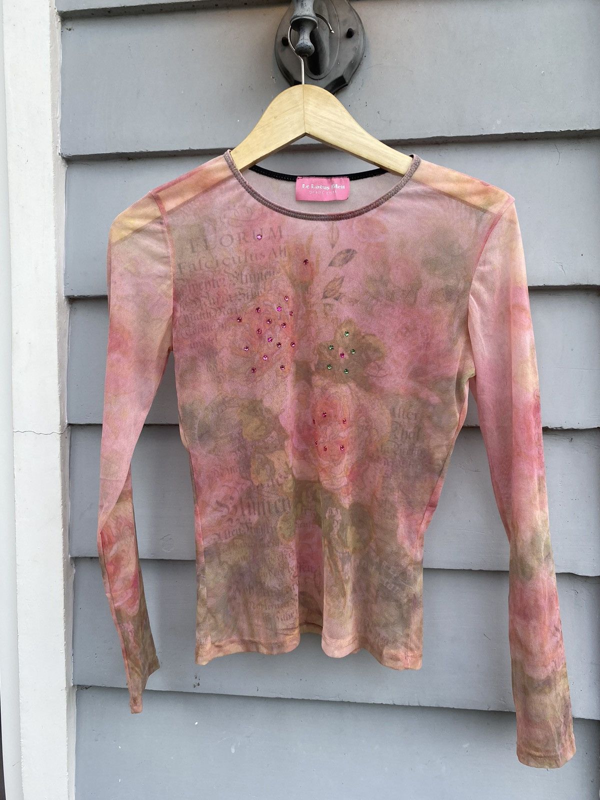 If Six Was Nine La Lotus Bleu Rose Poem Sheer Top Jean Paul Gaultier Style Size US M / EU 48-50 / 2 - 3 Thumbnail