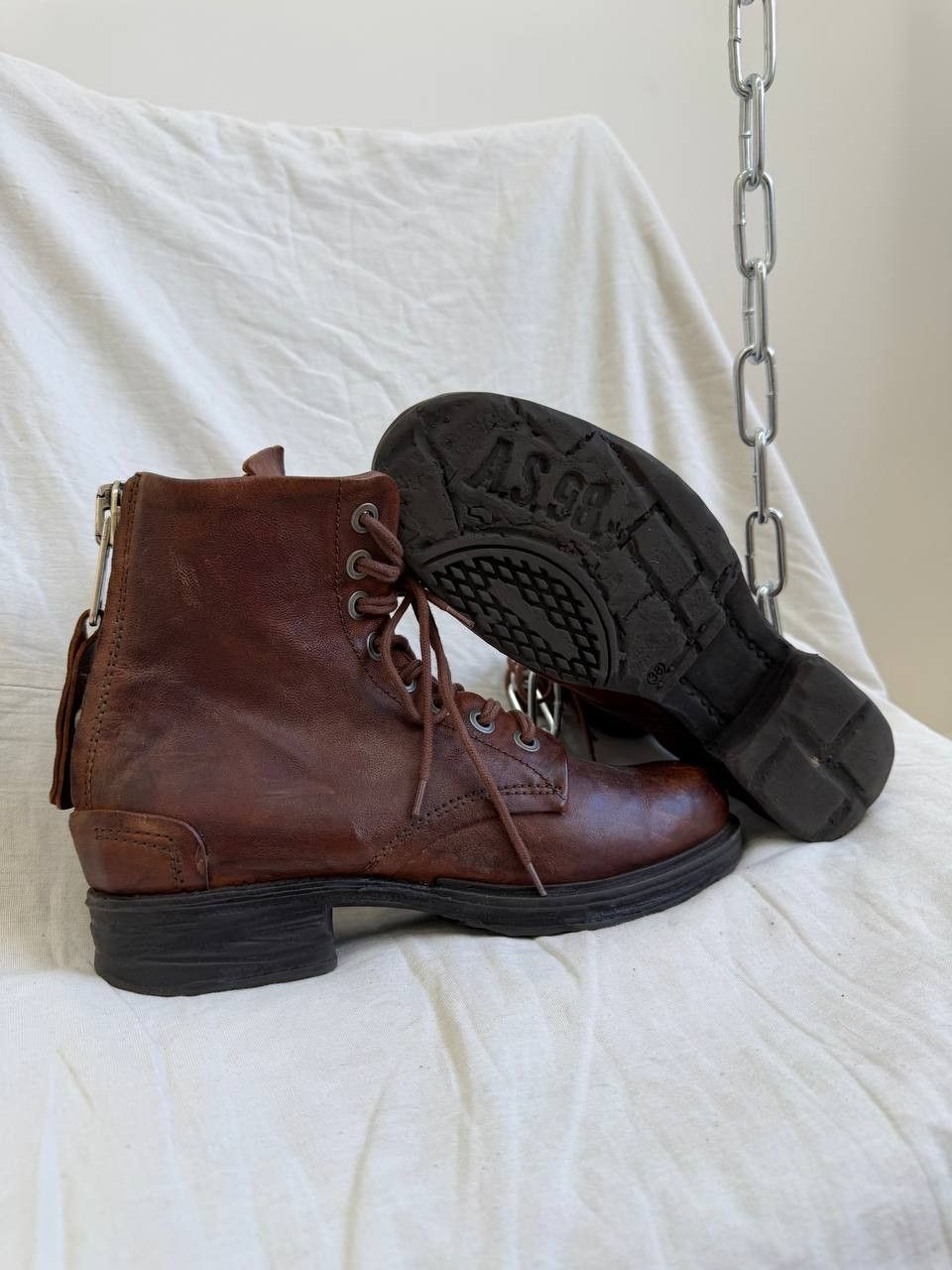 A.S.98 Avant Garde A.S. 98 14th Addiction Style Leather Boots Size US 7 / IT 37 - 7 Thumbnail