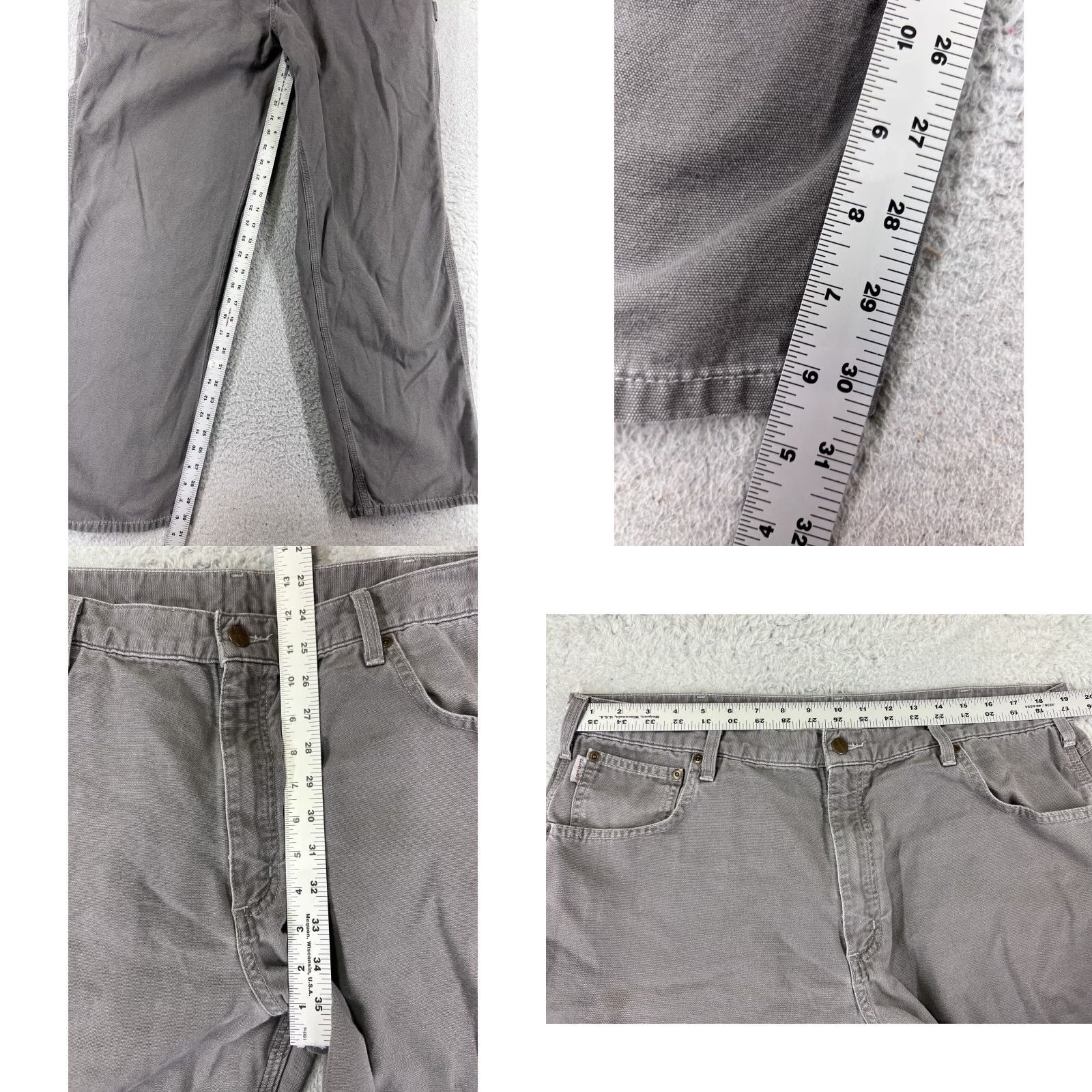 Carhartt Carhartt Pants Men 40 Gray Carpenter Hammer Loop Cotton Duck Fabric Durable Size US 40 / EU 56 - 8 Thumbnail