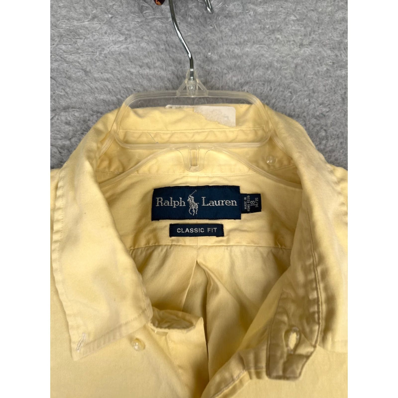 Polo Ralph Lauren Ralph Lauren Shirt Men 18 Yellow Button Up 100% Cotton Long Sleeve Pony (Regular) Vintage? No Size US XXL / EU 58 / 5 - 7 Thumbnail