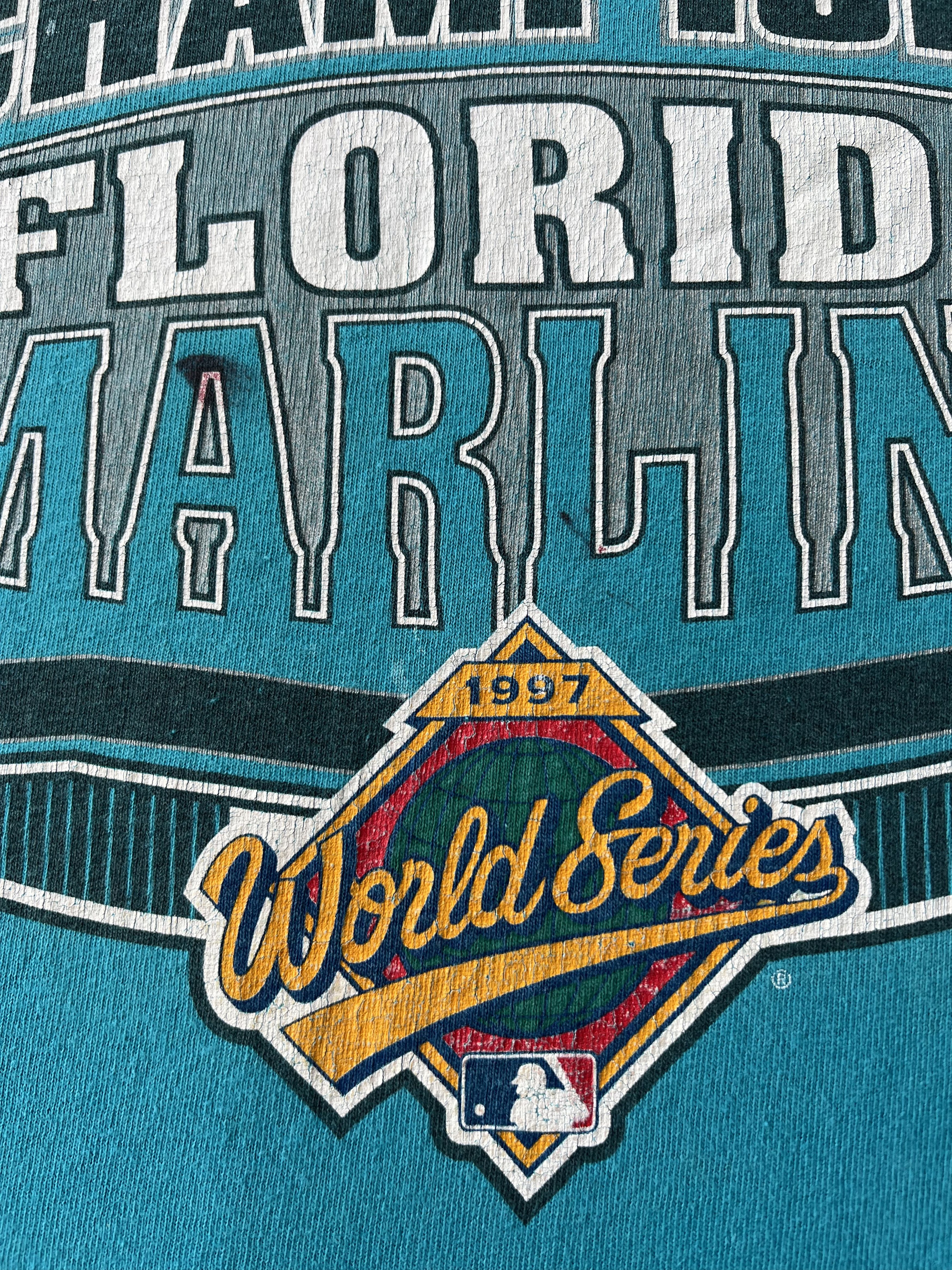 MLB Vintage 1997 Florida Marlins World Series MLB T-shirt Size US XL / EU 56 / 4 - 4 Thumbnail