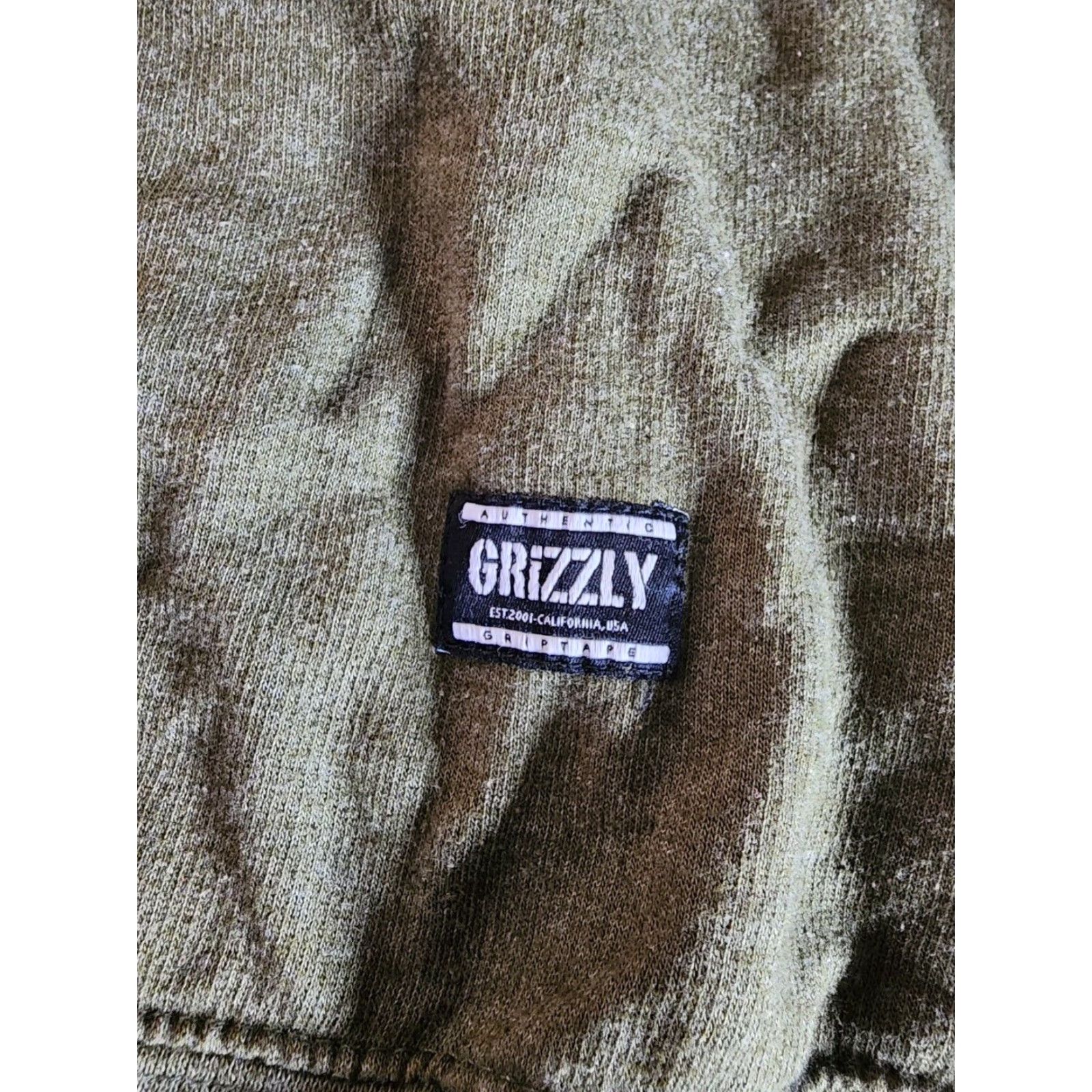 Vintage Grizzly Griptape Mens M Sweatshirt Skateboarding Pullover Graphic Print Animal Green Size US M / EU 48-50 / 2 - 6 Thumbnail
