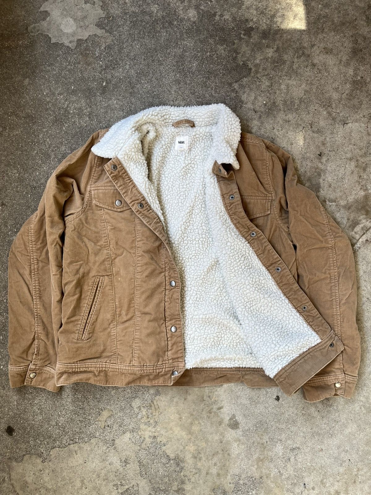Vans Y2K Vans Corduroy Sherpa Wool Lined Jacket Size US XS / EU 42 / 0 - 4 Thumbnail