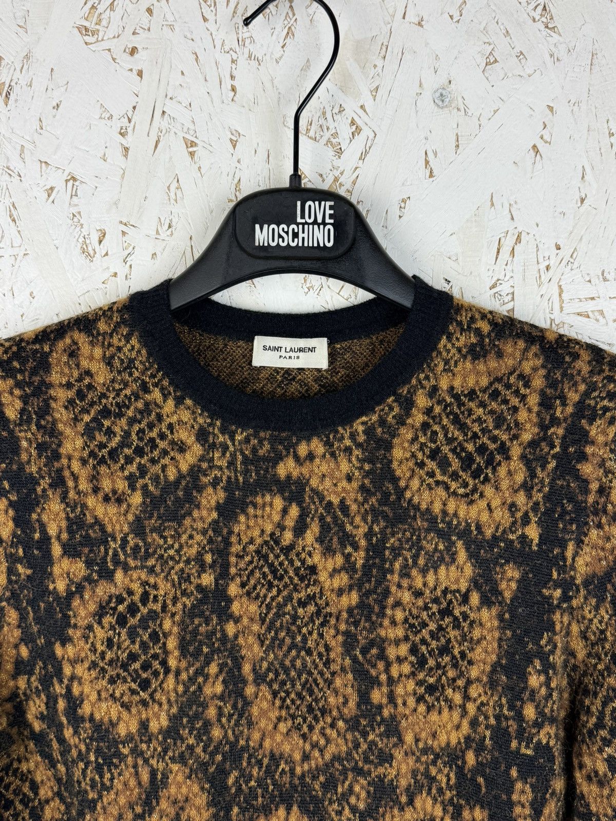 Saint Laurent Paris Saint Laurent Paris Snakeskin Jacquard Wool Sweater S Size S / US 4 / IT 40 - 2 Thumbnail