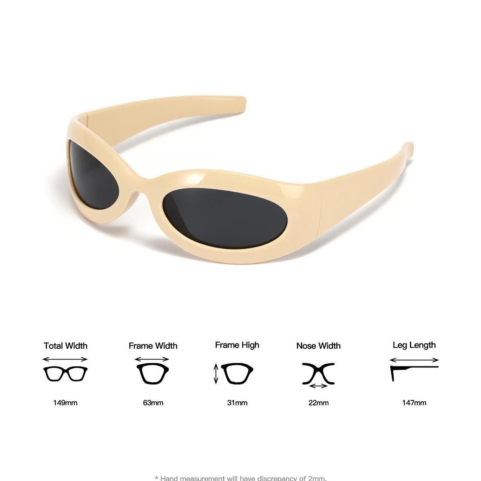 Japanese Brand Vtg Y2K Avant Garde Sunglasses Cream Unisex One Size Size ONE SIZE - 8 Thumbnail
