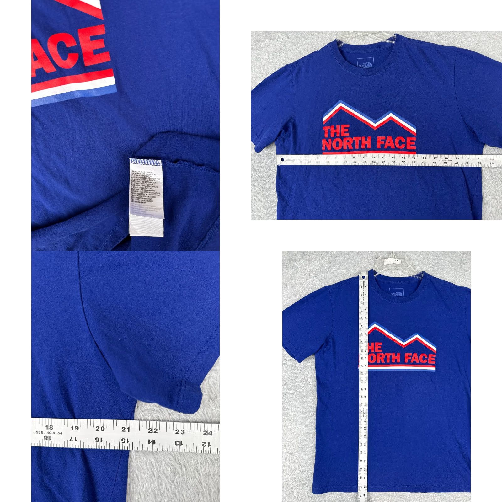 The North Face The North Face Shirt Men L Blue 100% Cotton Short Sleeve Crew Neck Logo Size US L / EU 52-54 / 3 - 8 Thumbnail