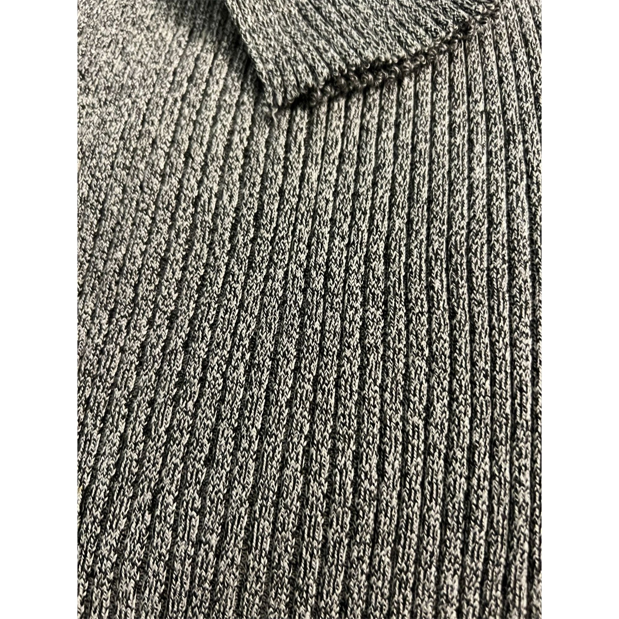 Topshop Topshop Heather Black Ribbed Sweater Tunic Side Slits Arm Sl Size M / US 6-8 / IT 42-44 - 2 Thumbnail