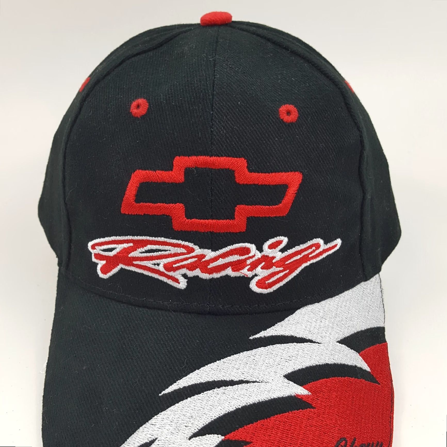 NASCAR VINTAGE Chevrolet NASCAR Racing Snapback Hat Baseball Cap Adjustable Black 90s Mens Size ONE SIZE - 3 Thumbnail