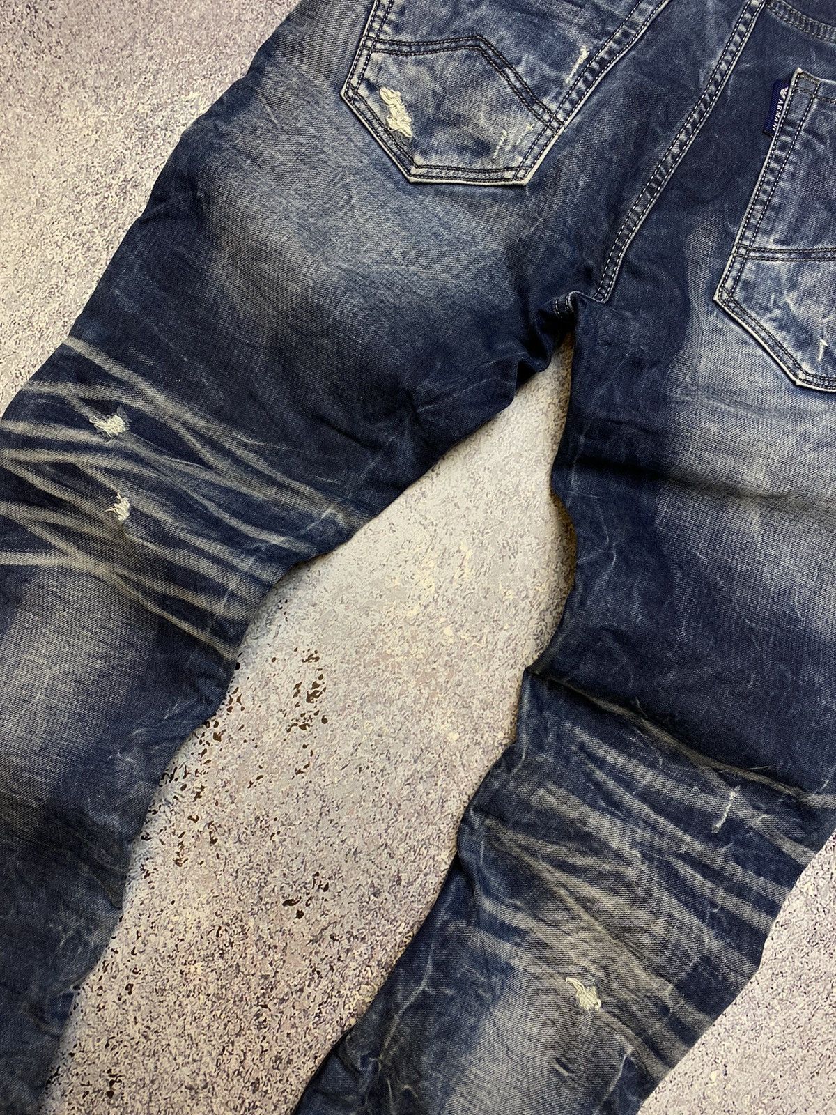 Armani × Vintage 💥VINTAGE ARMANI DISTRESSED WASHED Y2K JEANS Size US 34 / EU 50 - 7 Thumbnail