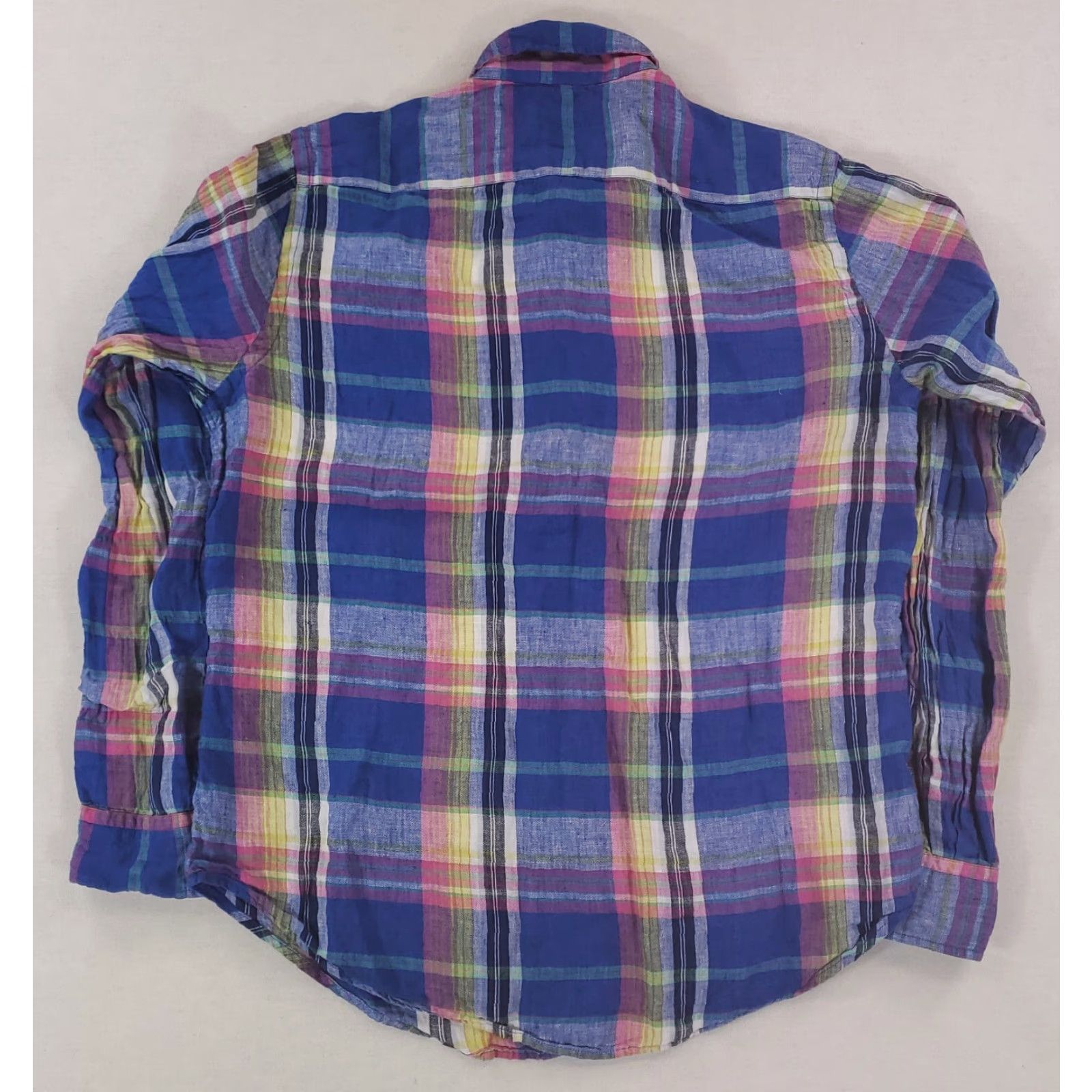 Polo Ralph Lauren Polo Ralph Lauren Plaid Linen Button-Up Shirt Mens L Long Sleeve Multicolor Classic Fit Size US L / EU 52-54 / 3 - 4 Thumbnail