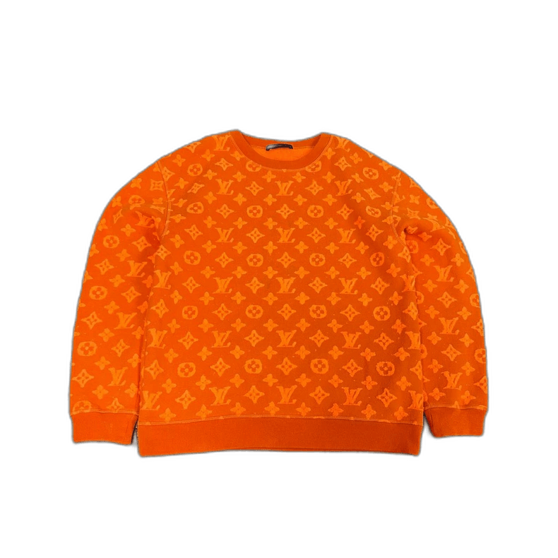 Louis Vuitton Louis Vuitton Orange Fleece Pullover Sweatshirt Size US M / EU 48-50 / 2 - 1 Thumbnail