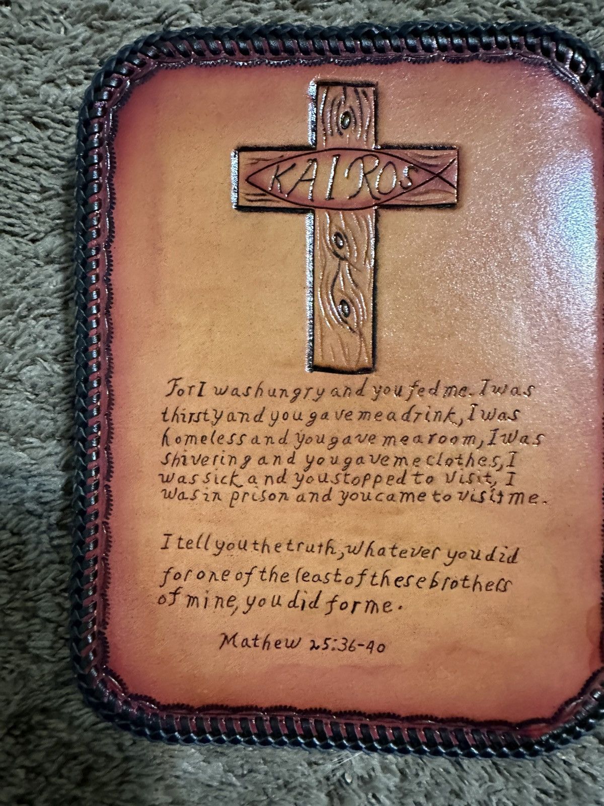 Nike Vintage Handcrafted Leather “Bonnie” bible holder 00s Size US L / EU 52-54 / 3 - 5 Thumbnail