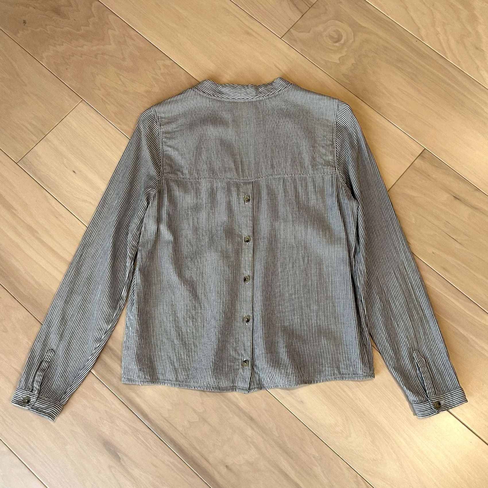 Marine Layer VINTAGE Marine Layer Blouse Tunic Long Sleeve V-Neck Striped XS Women’s Size XS / US 0-2 / IT 36-38 - 3 Thumbnail