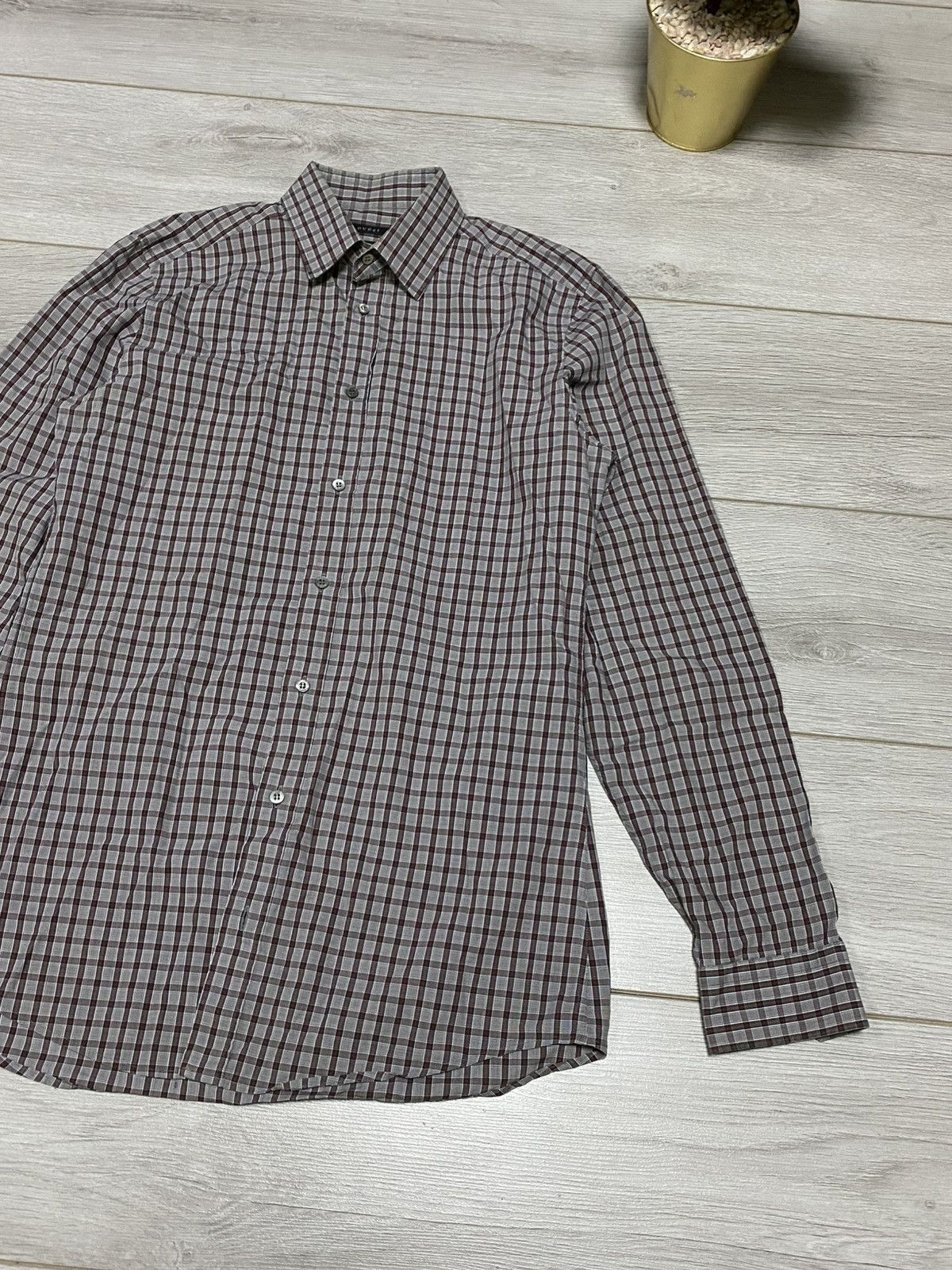 Gucci Gucci check shirt buttons up slim S-M Size US S / EU 44-46 / 1 - 3 Thumbnail