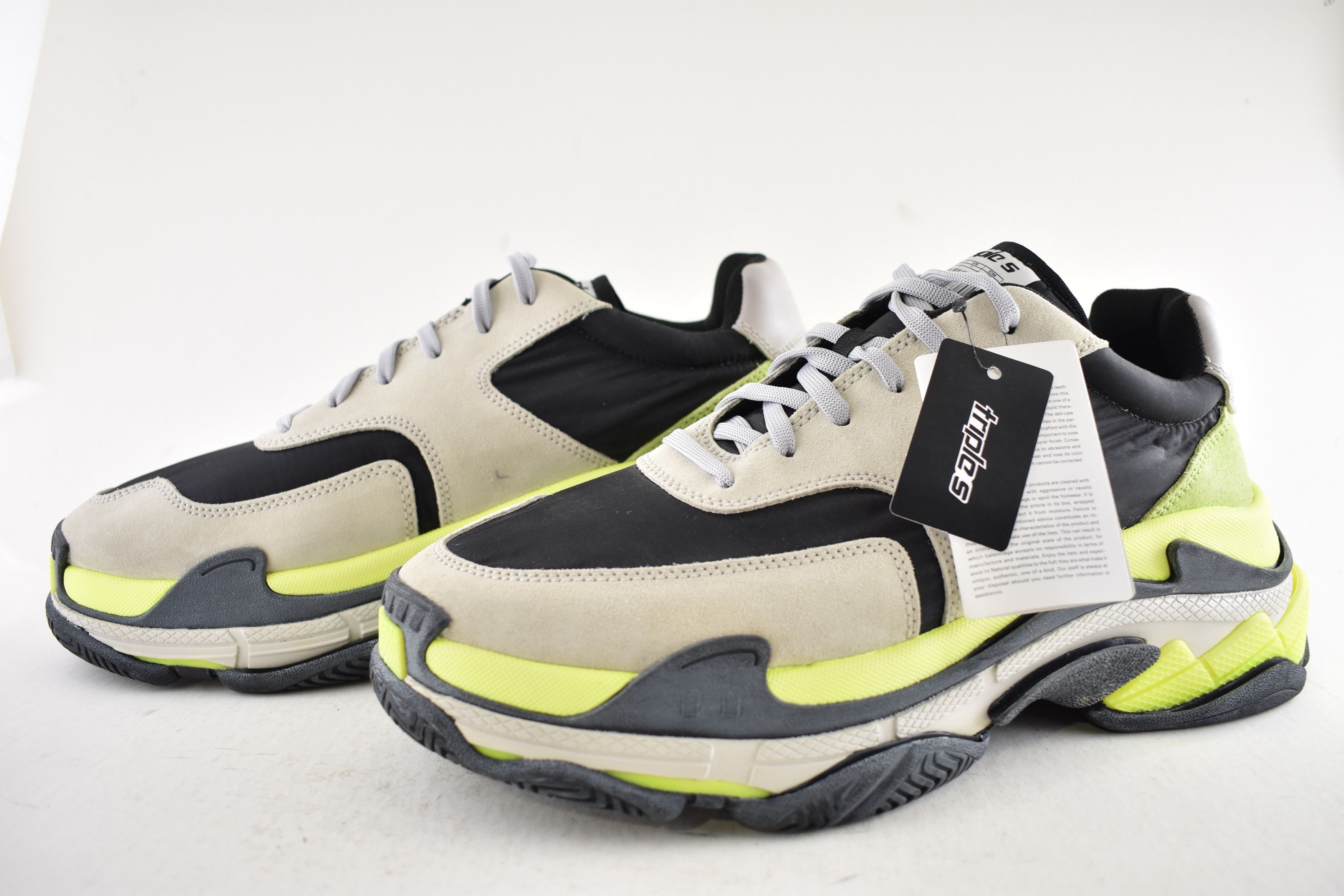 Balenciaga Balenciaga Triple S V2 Grey Jaune Trainer Sneaker 44 11 Size US 11 / EU 44 - 11 Thumbnail