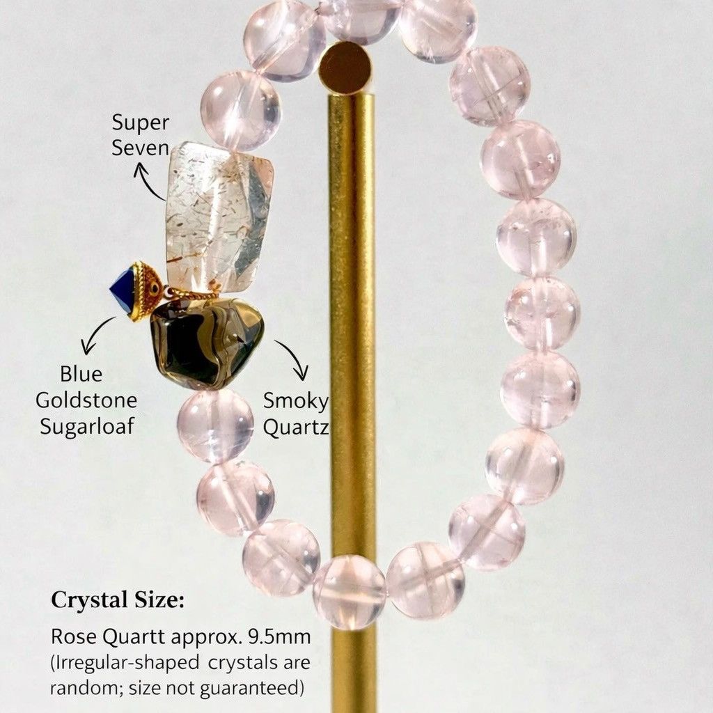 Other Starlight Rose Quartz Bracelet w Super Seven Lapis Lazuli Size ONE SIZE - 4 Thumbnail