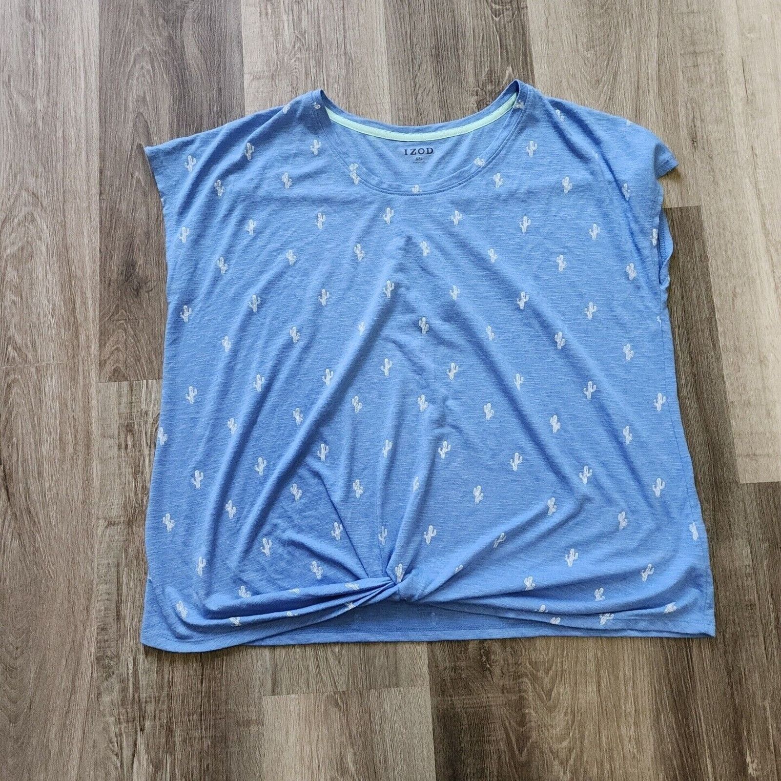 Izod Izod Women's 2XL Blue Cactus Crew Neck Polyester Size XXL / US 16-18 / IT 52-54 - 1 Thumbnail