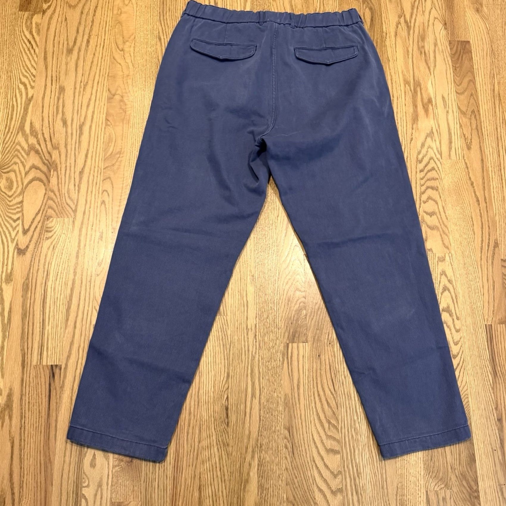 Vintage VINTAGE Octobre Editions Cotton Trousers Men’s 2XL 34x30 Blue Beige Portugal Pants Size US 39 - 2 Thumbnail