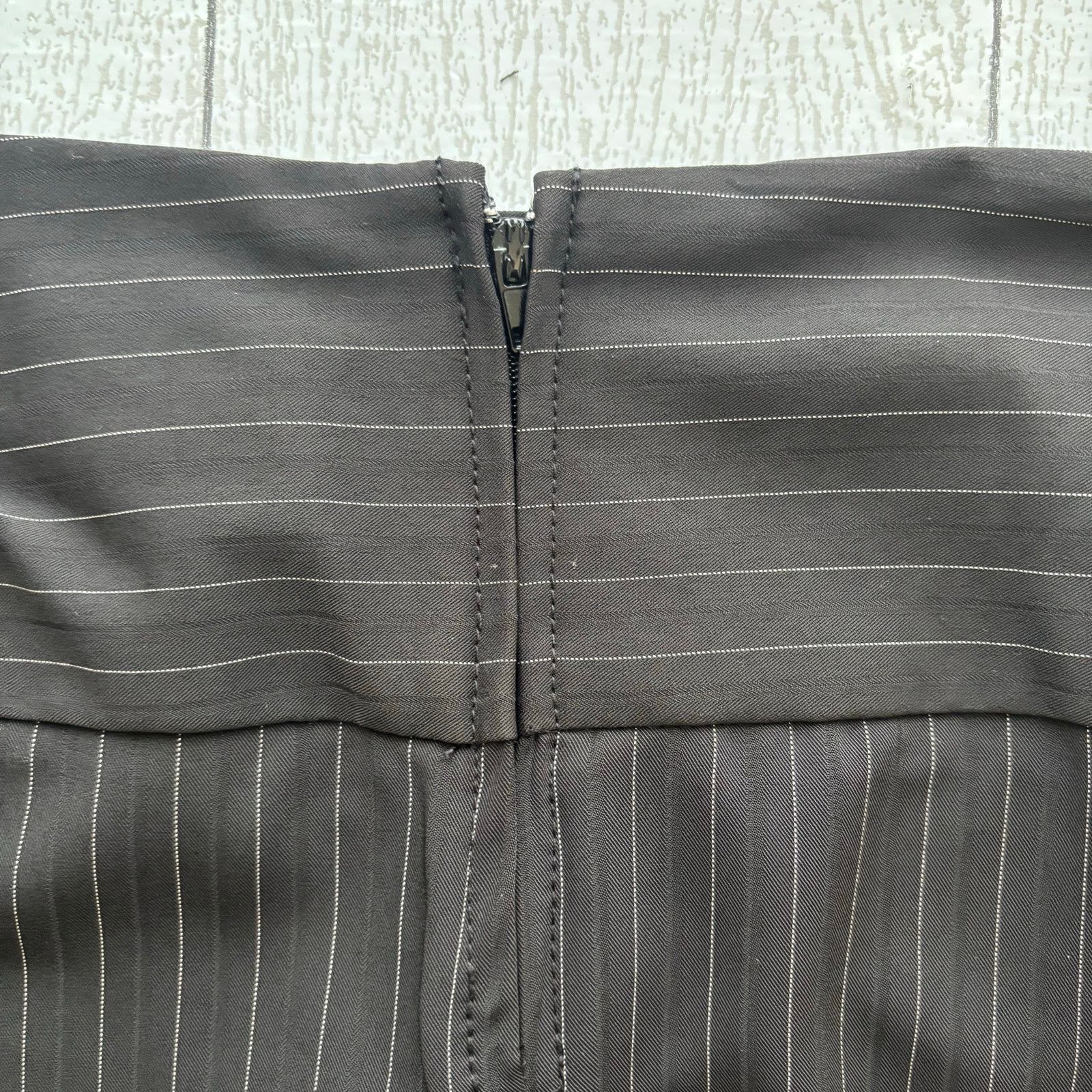 Other Torrid Black Pinstripe A-Line Skirt Bow Back Zip Size 14 Size 36" / US 14 / IT 50 - 7 Thumbnail