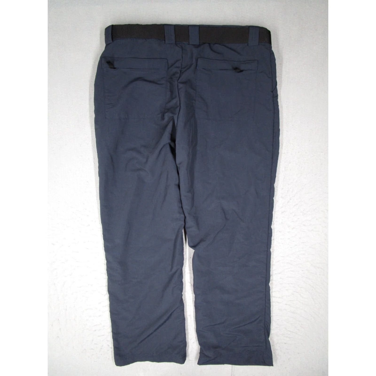 Vintage DULUTH Men's Nylon Hiking Pants Large 33x30 Blue Belted Utility Outdoor Utility Classic Fit Size US 33 - 7 Thumbnail