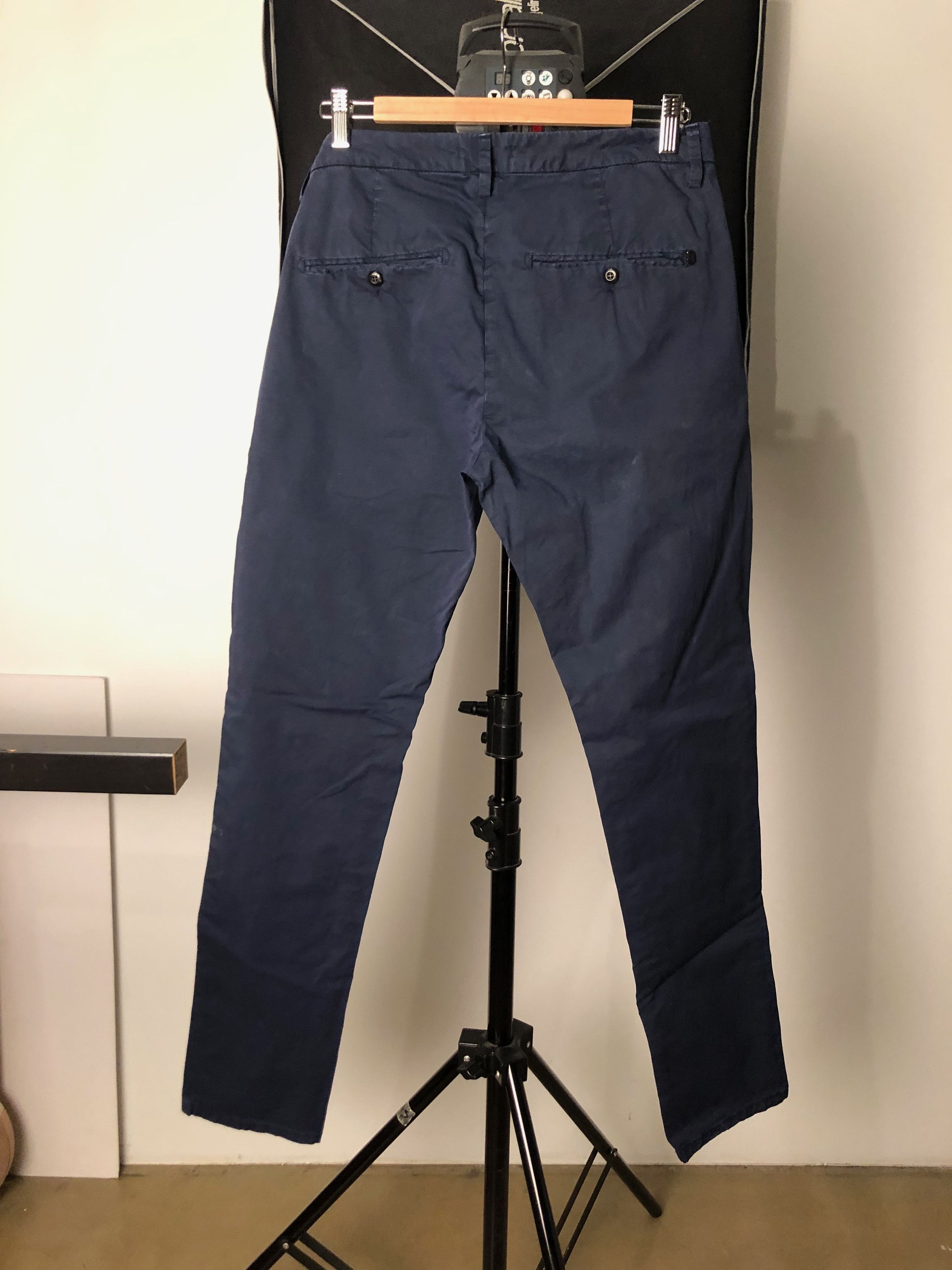 Dondup DONDUP Blue Slim Fit Cotton Chinos Italy Made 33/31.5 Size US 33 - 9 Thumbnail