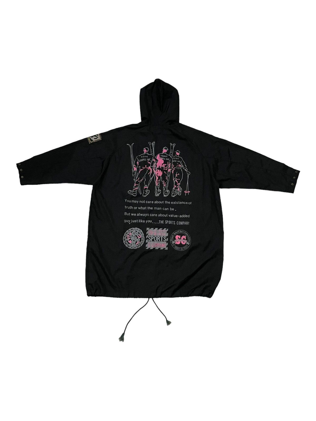 Japanese Brand Rare🔥Y2k Japan Orange Gal Baggy Ski Surf Nylon Jacket Size US XL / EU 56 / 4 - 4 Thumbnail