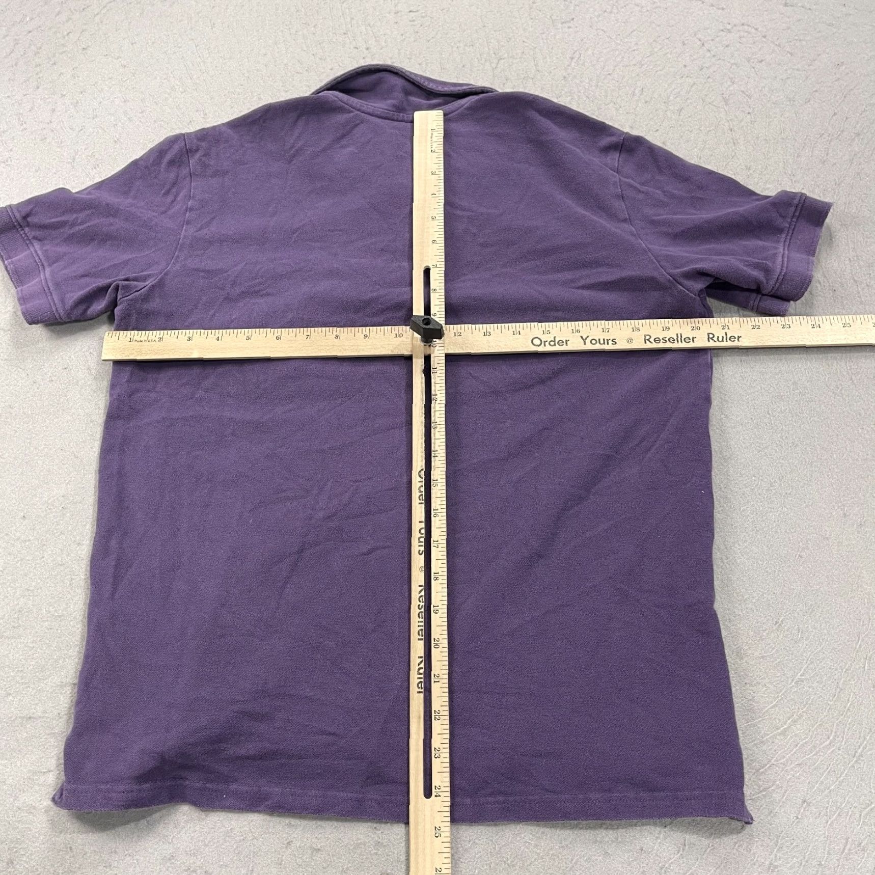 ASH Ash & Erie Polo Shirt Mens M Purple Solid Cotton Blend Golf Casual Pique Shirt Size US M / EU 48-50 / 2 - 6 Thumbnail