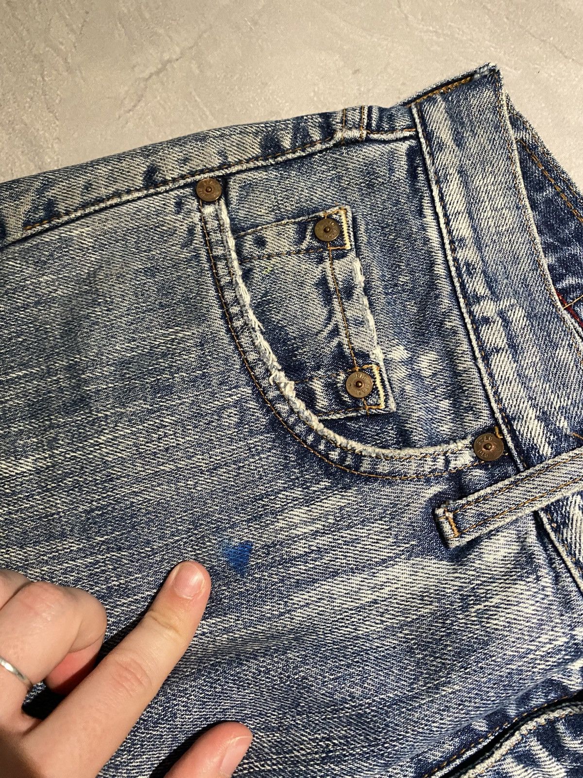 Vintage Vintage Washed Flare Denim Light Fade Grunge Style Size US 32 / EU 48 - 6 Thumbnail