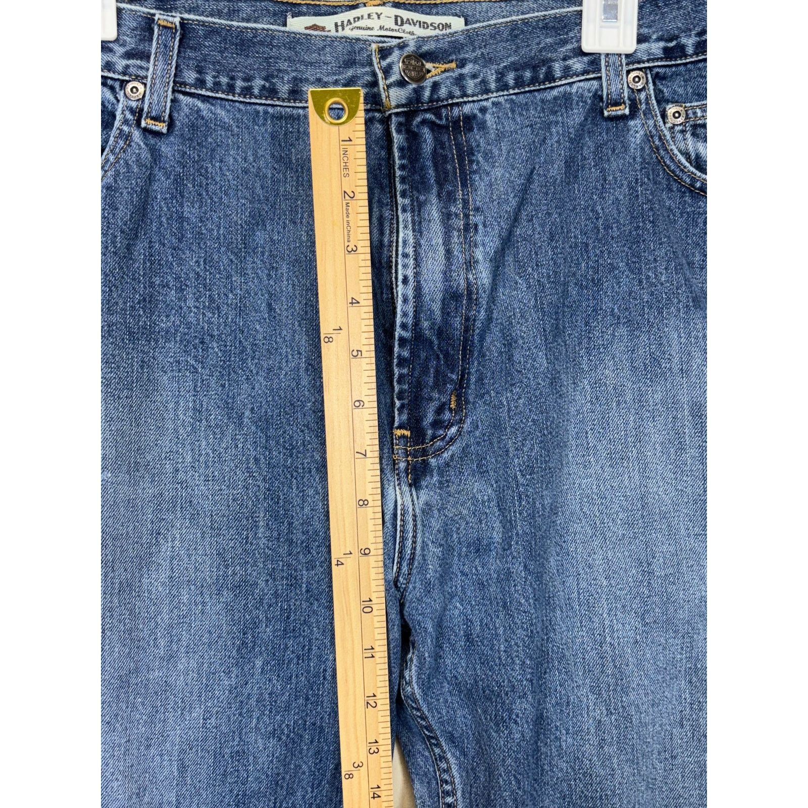 Harley Davidson Harley Davidson Men's Jeans Denim Blue Straight Leg 42x34 Size US 42 / EU 58 - 3 Thumbnail