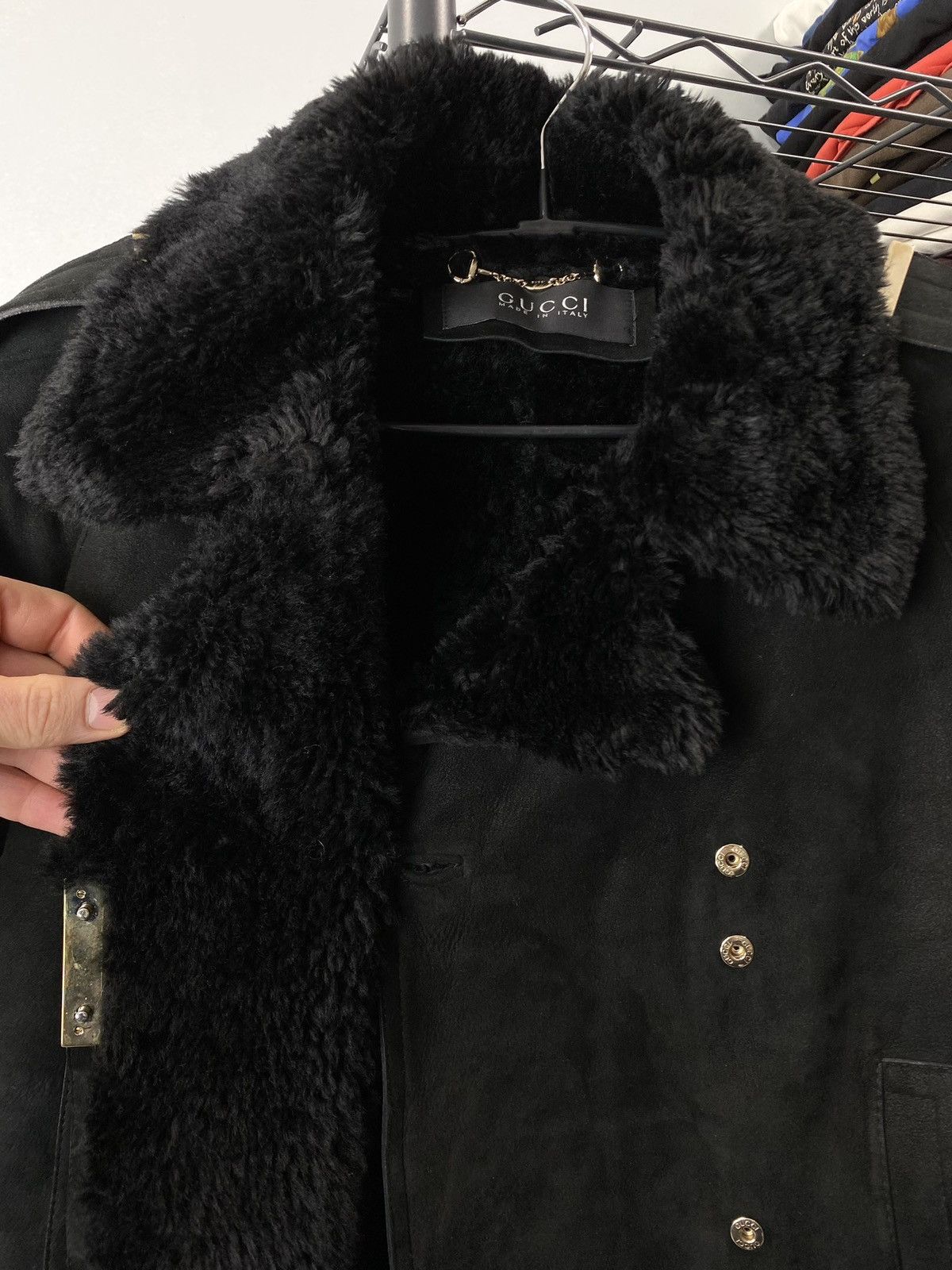 Gucci Rare! Vintage Gucci Suede Leather Jacket Fur Shearling Size M / US 6-8 / IT 42-44 - 12 Thumbnail