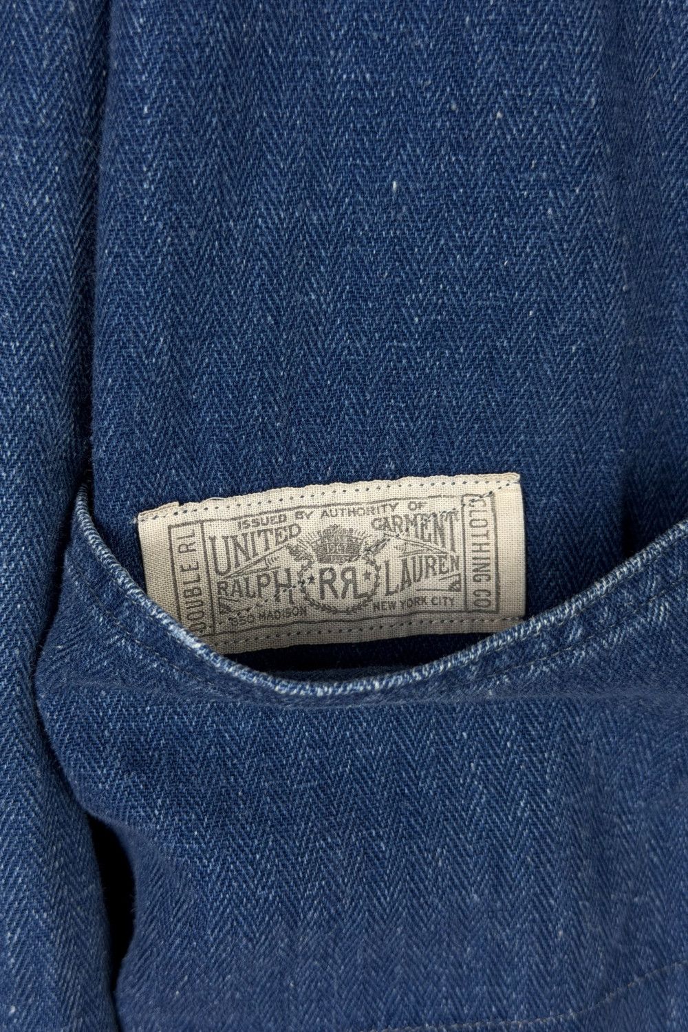 RRL Ralph Lauren RRL Cotton-Linen Herringbone Denim Work Jacket - ss15 est, Size US L / EU 52-54 / 3 - 10 Thumbnail