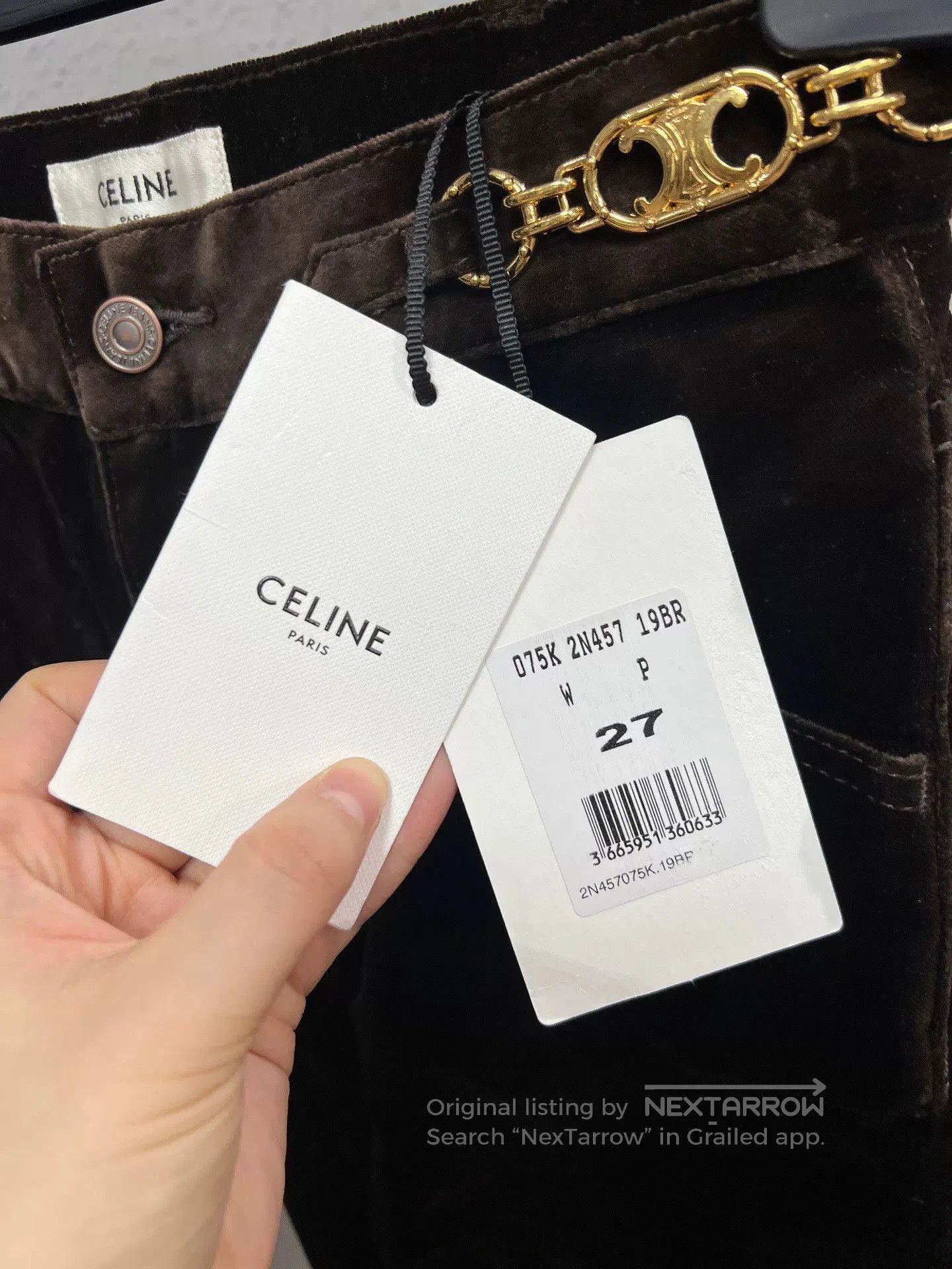Celine Celine Corduroy Triomphe Flared Pants. Size 27" / US 4 / IT 40 - 4 Thumbnail