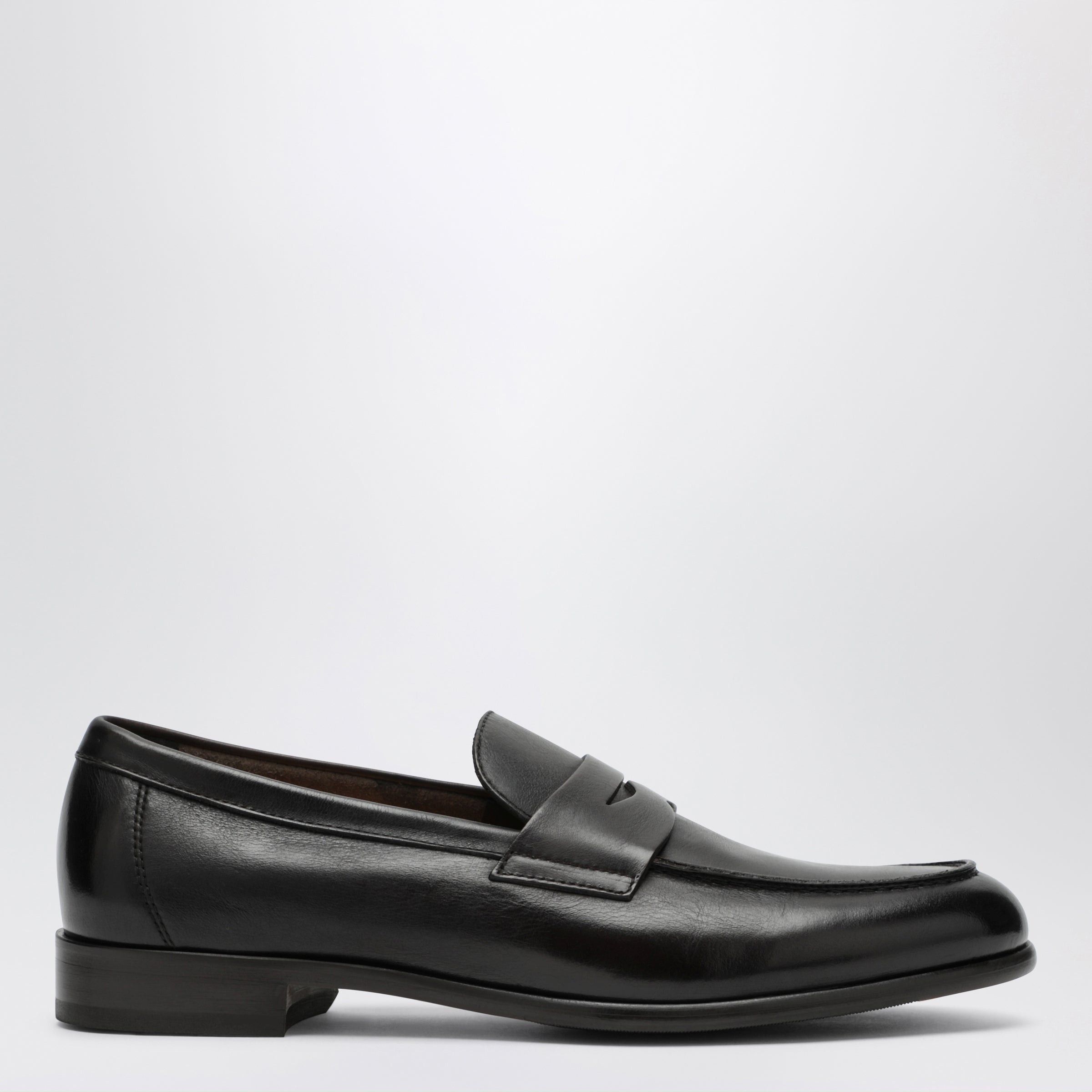 Doucal's Doucal's Brown Penny Loafer In Leather Size US 11.5 / EU 44-45 - 1 Thumbnail