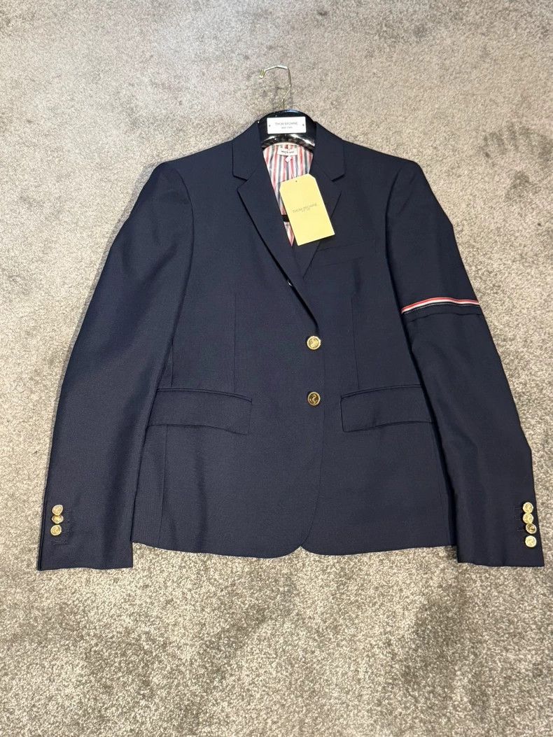 Thom Browne Thom Browne size3 Single-breasted suit jacket in dark blue Size 42S - 1 Thumbnail