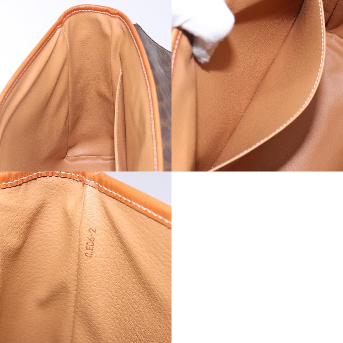 Celine CELINE Macadam Canvas Hand Bag Pvc Leather Brown Gold Size ONE SIZE - 12 Thumbnail
